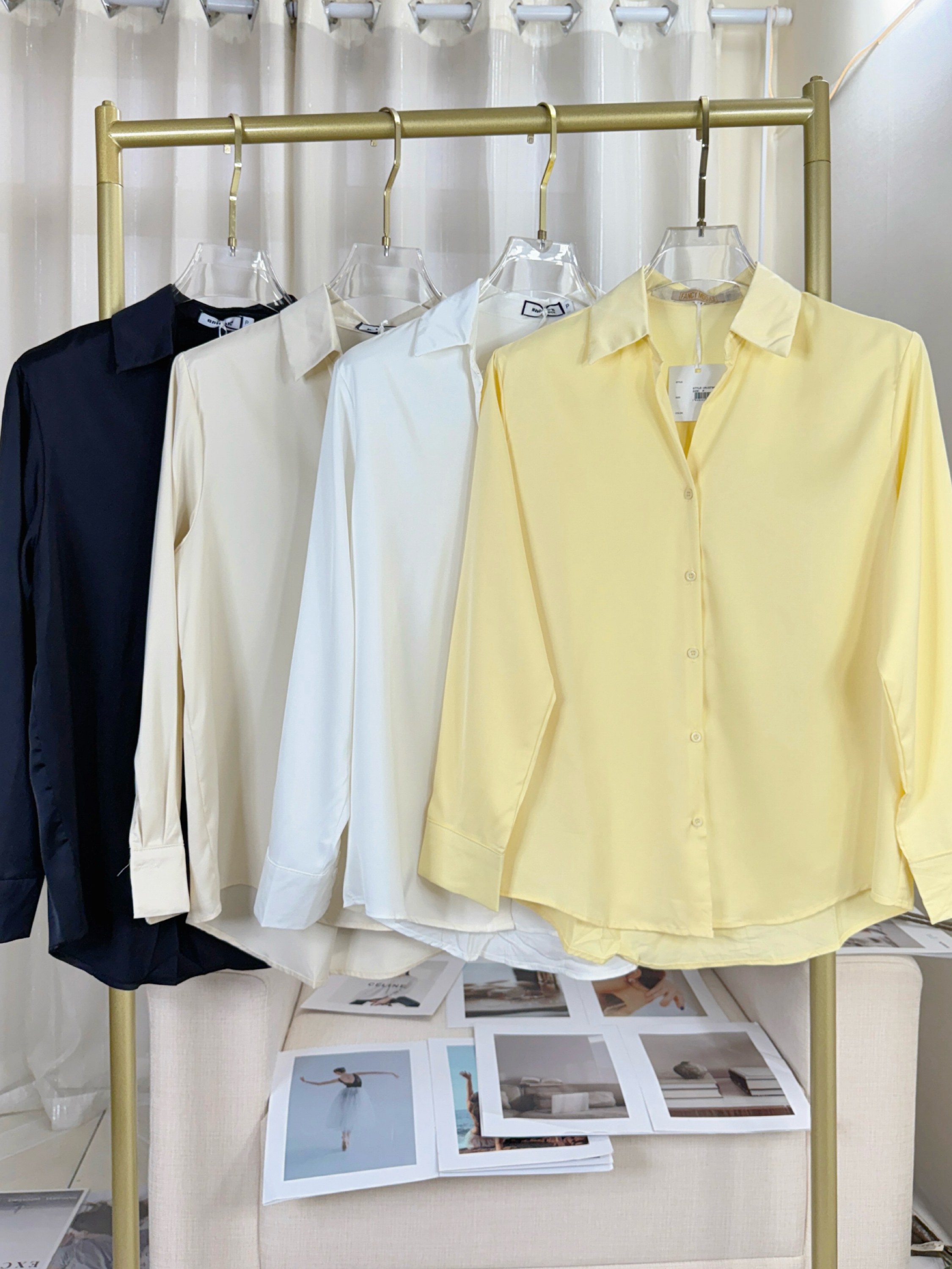 Fancy modas camisa acetinada