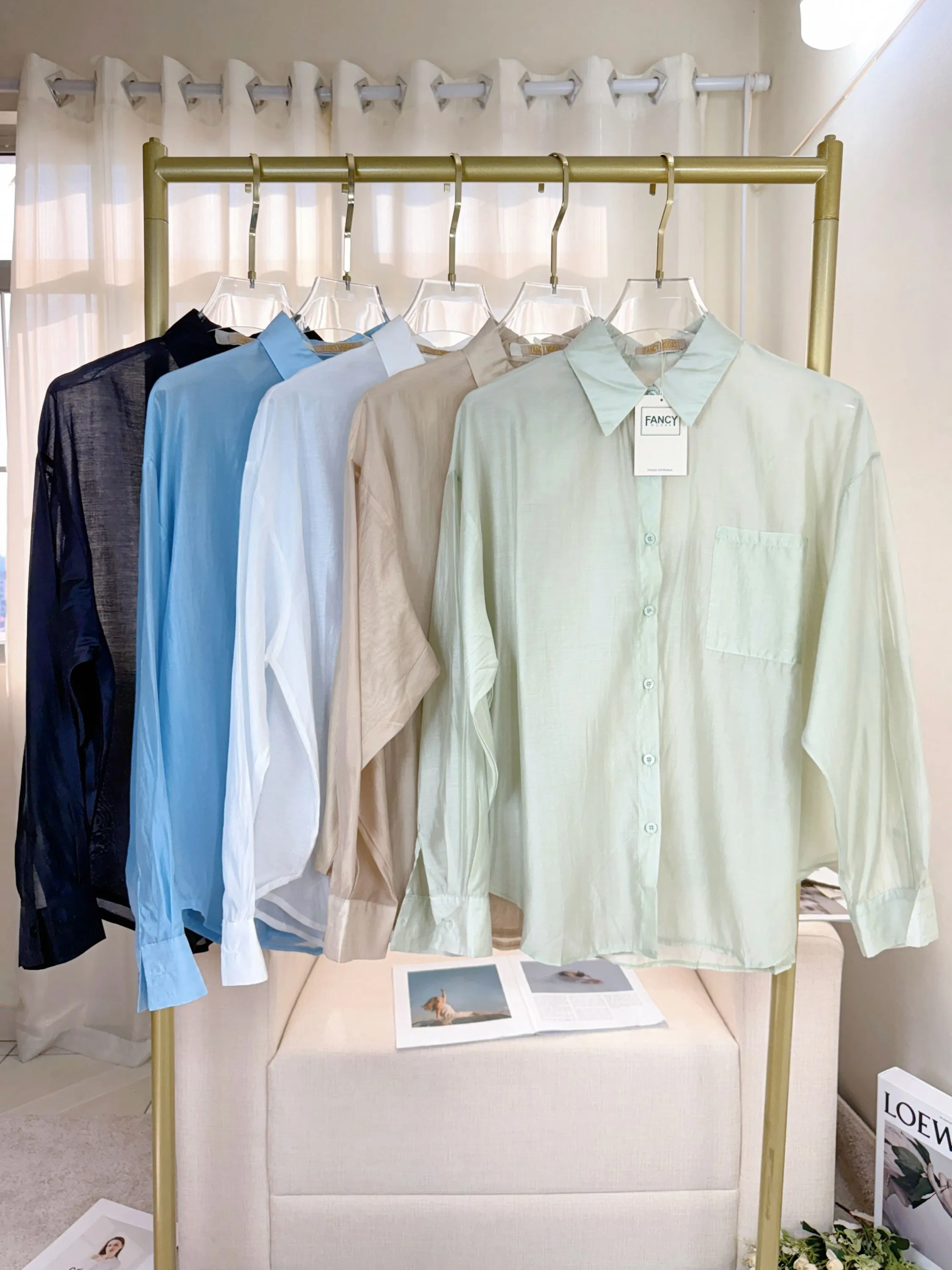 Fancy modas camisa basica organza