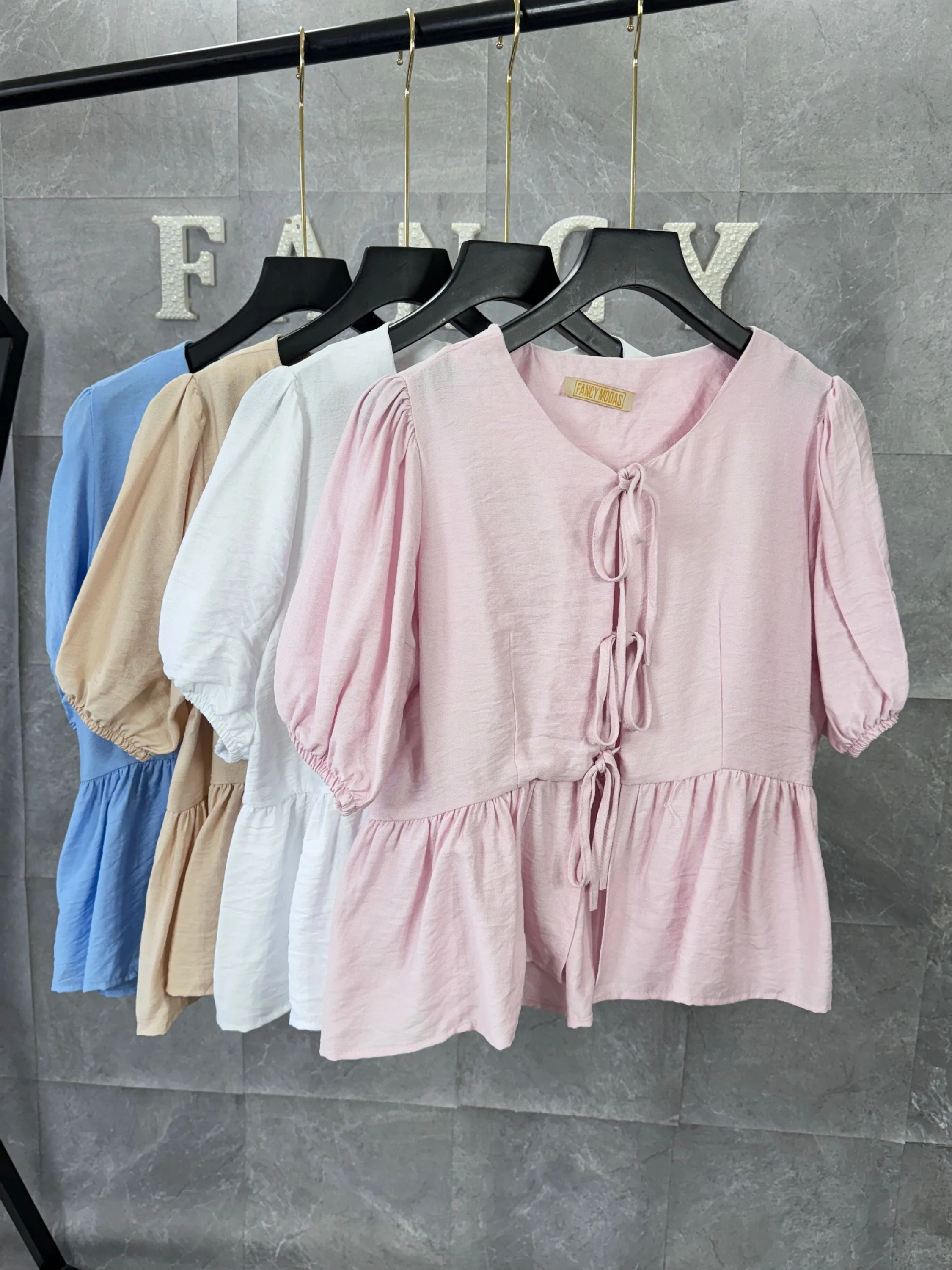 Fancy modas blusa tecido duna