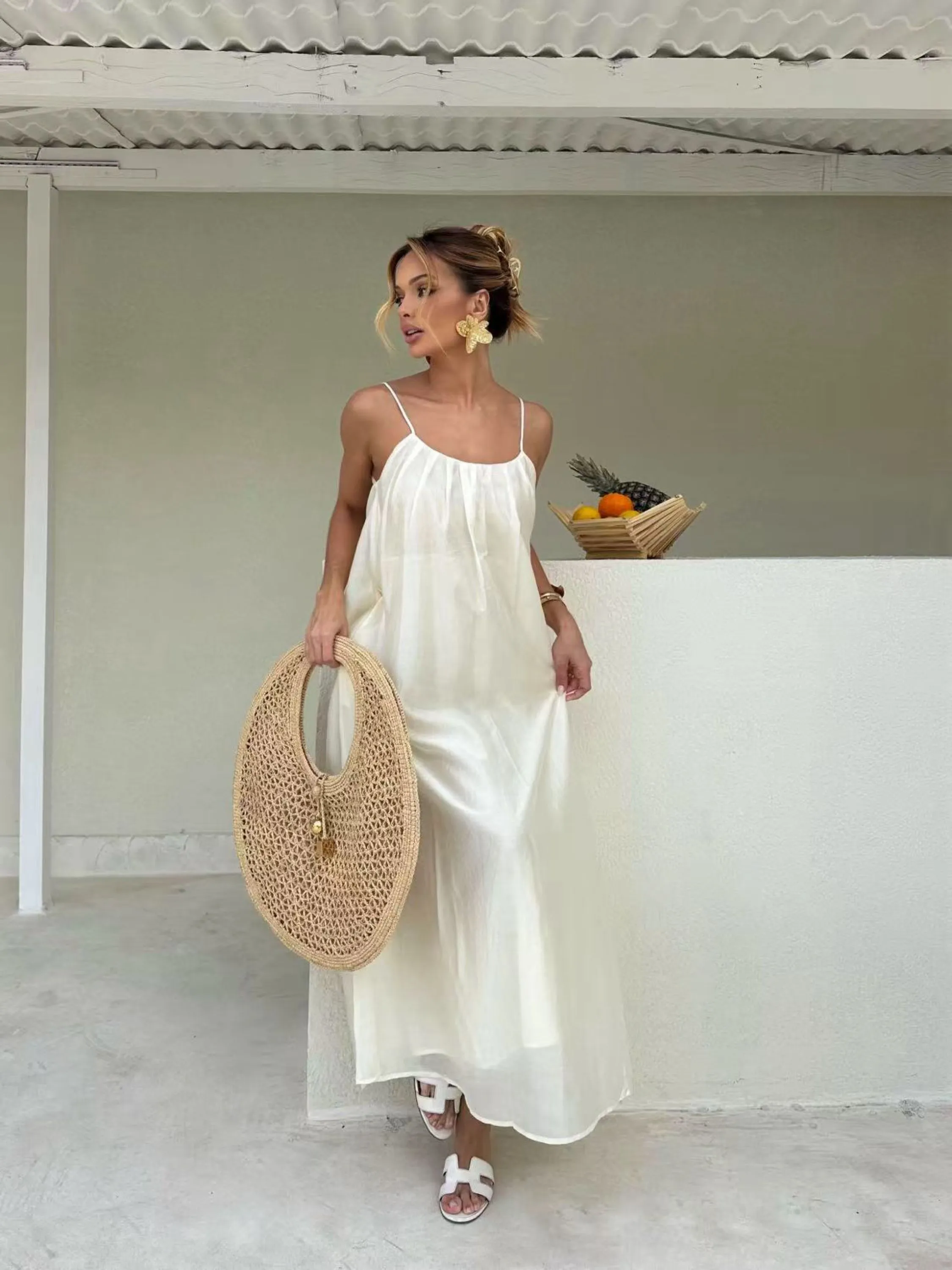 Fancy Modas vestido leve costa nua
