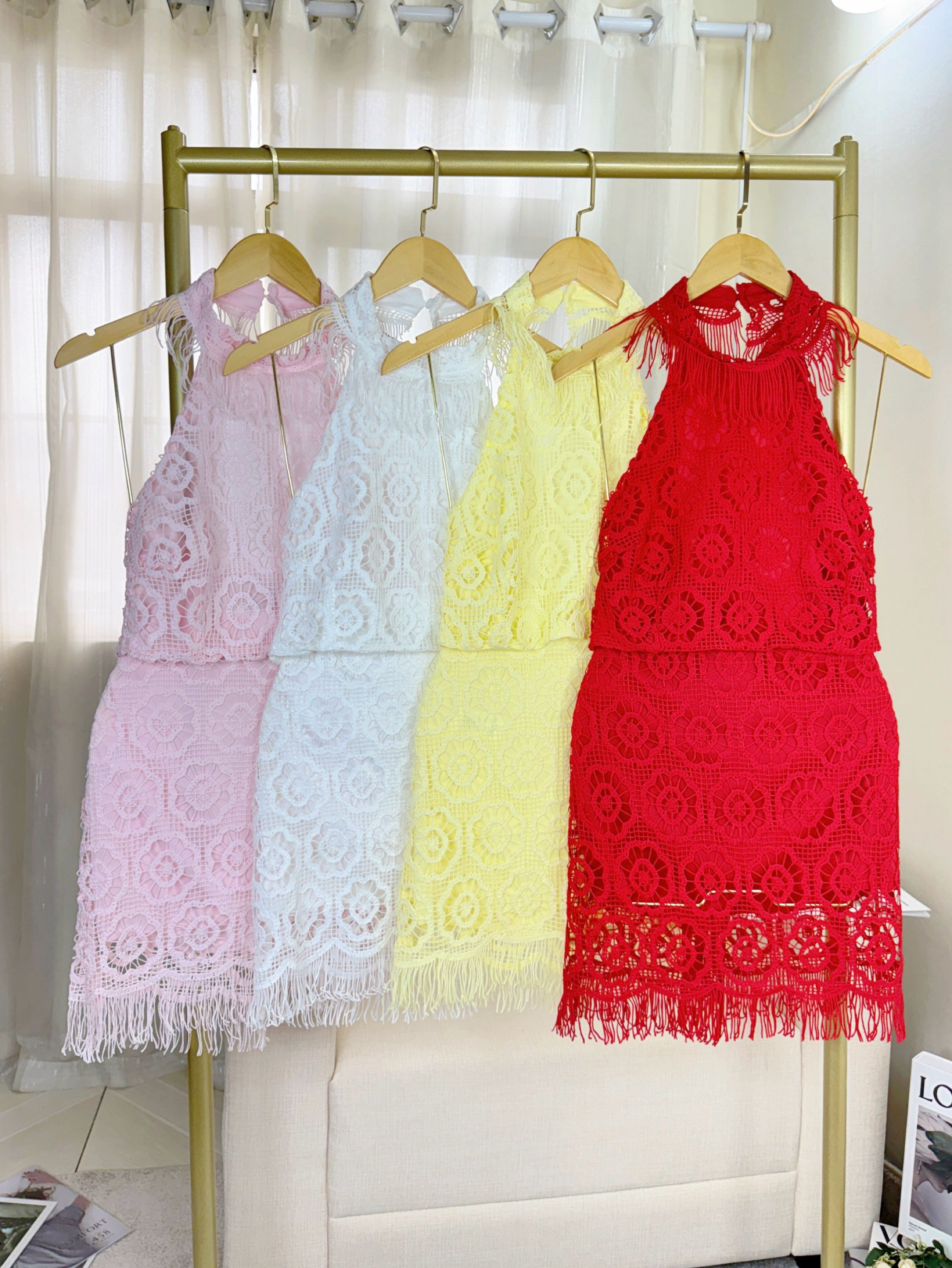 Fancy Modas conjunto renda top com saia