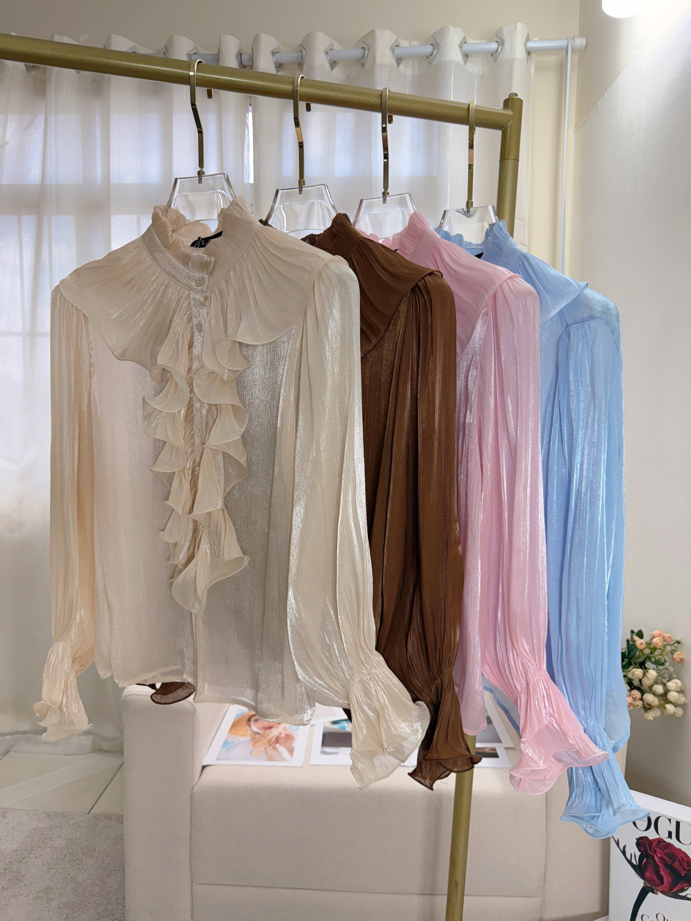 Fancy Modas camisa acetinada