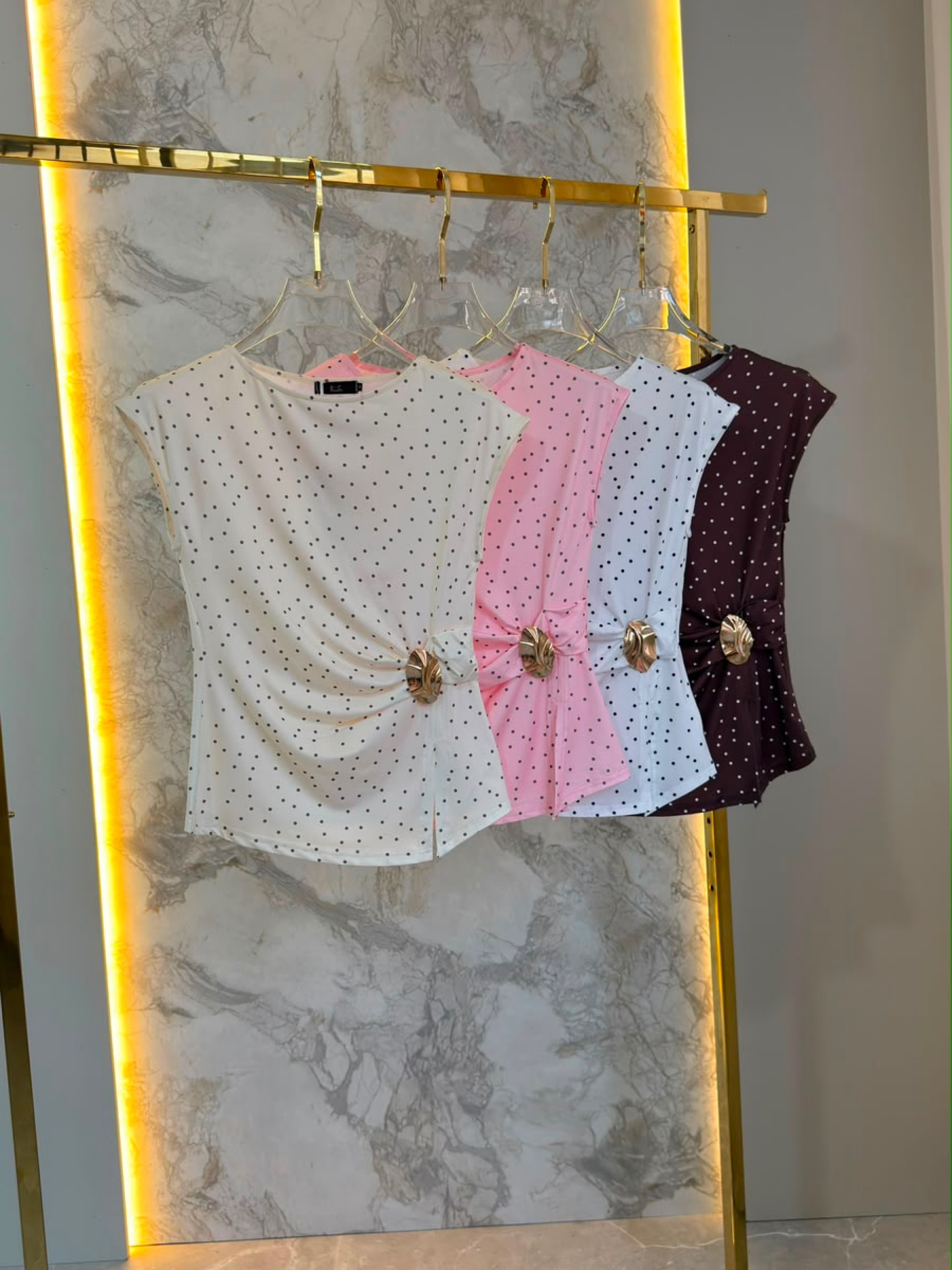 Fancy Midas blusa Poá