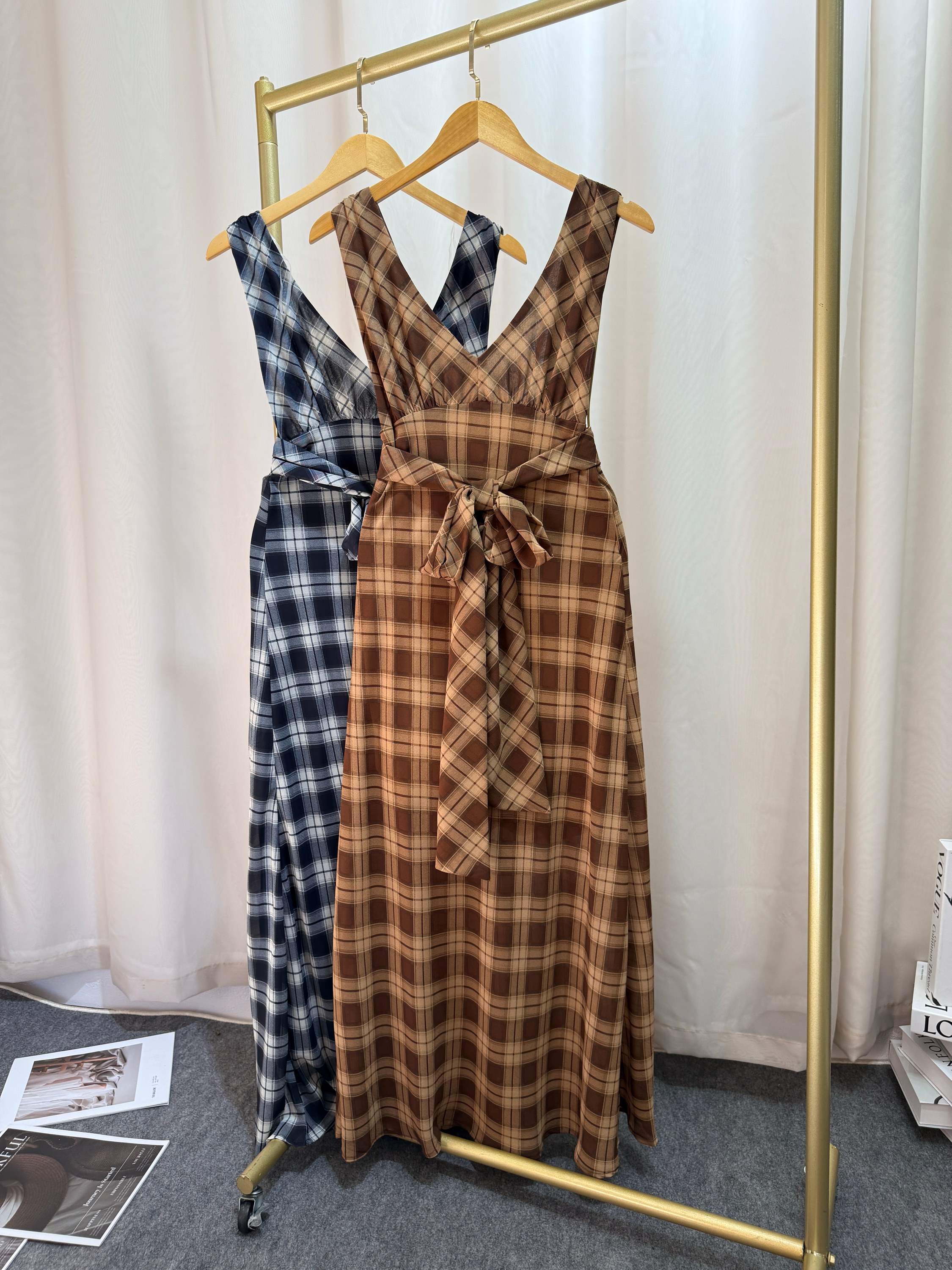 Fancy modas vestido xadrez