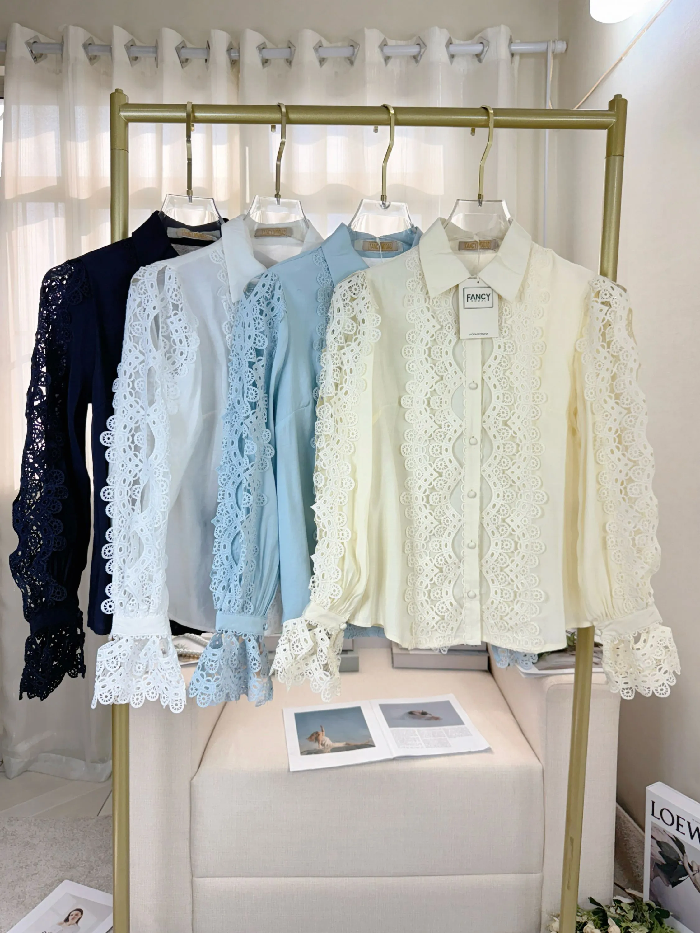 Fancy modas camisa crepe