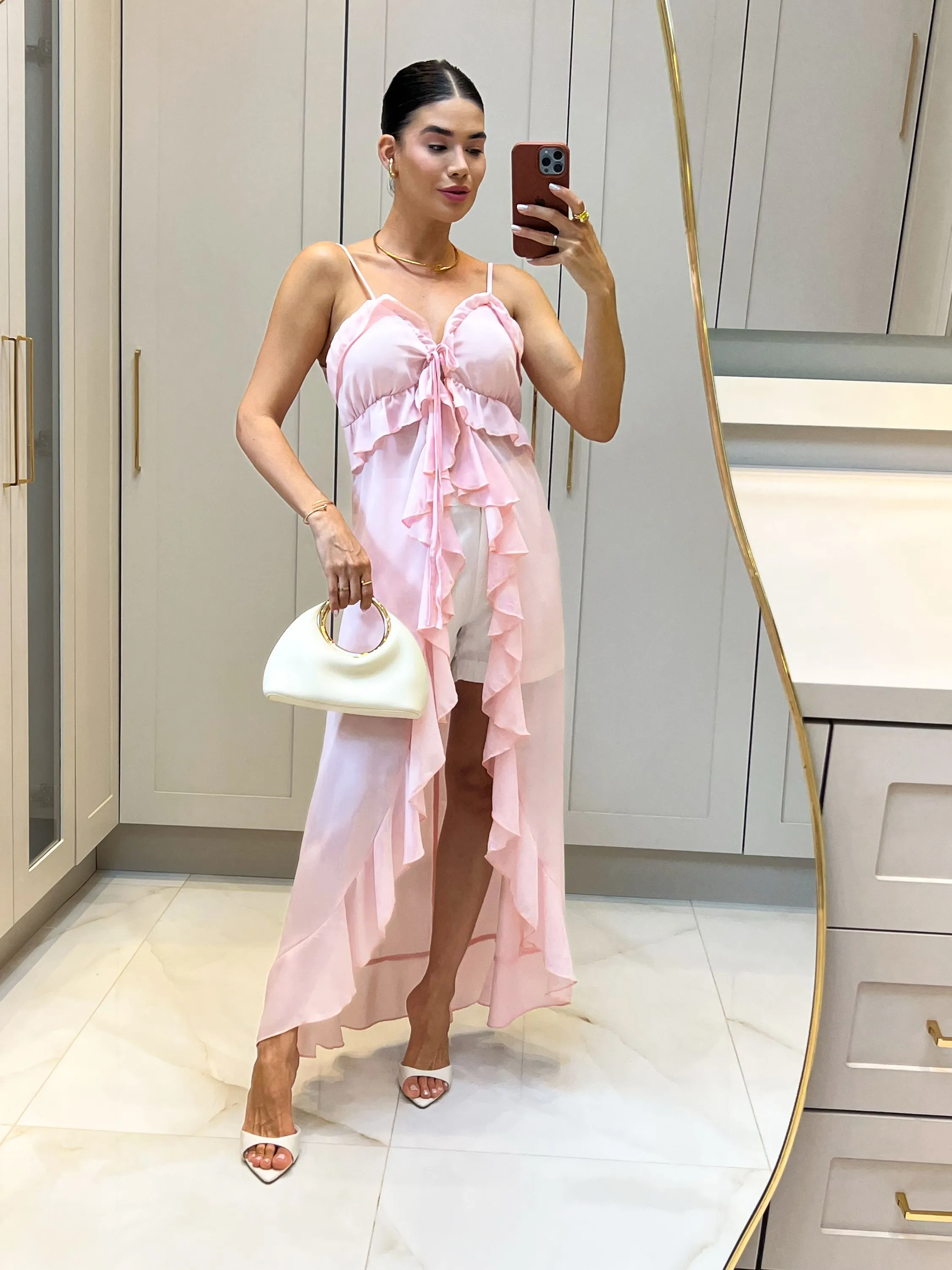Fancy Modas Blusa bata com babado