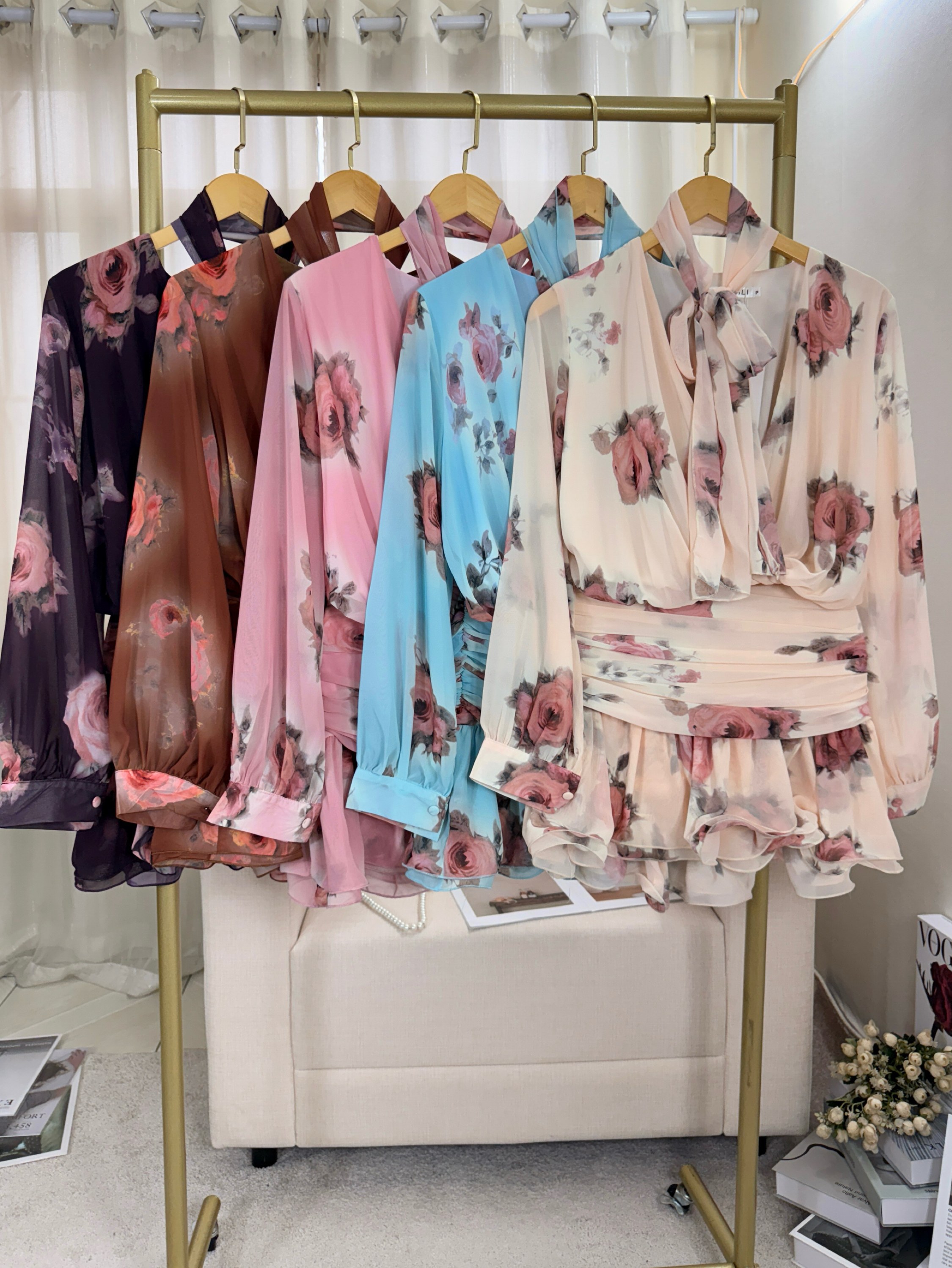 Fancy modas vestido tule floral