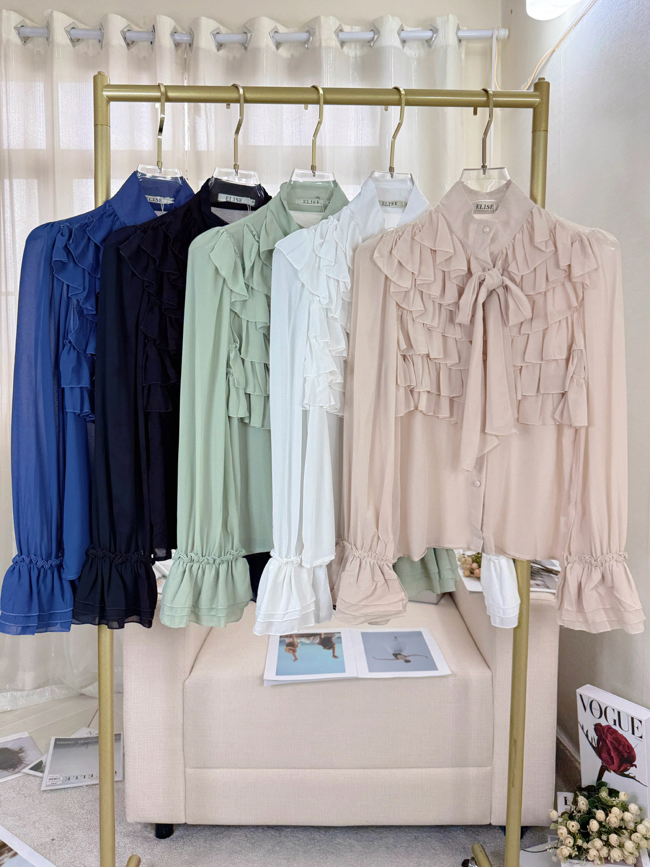 Fancy modas camisa babados