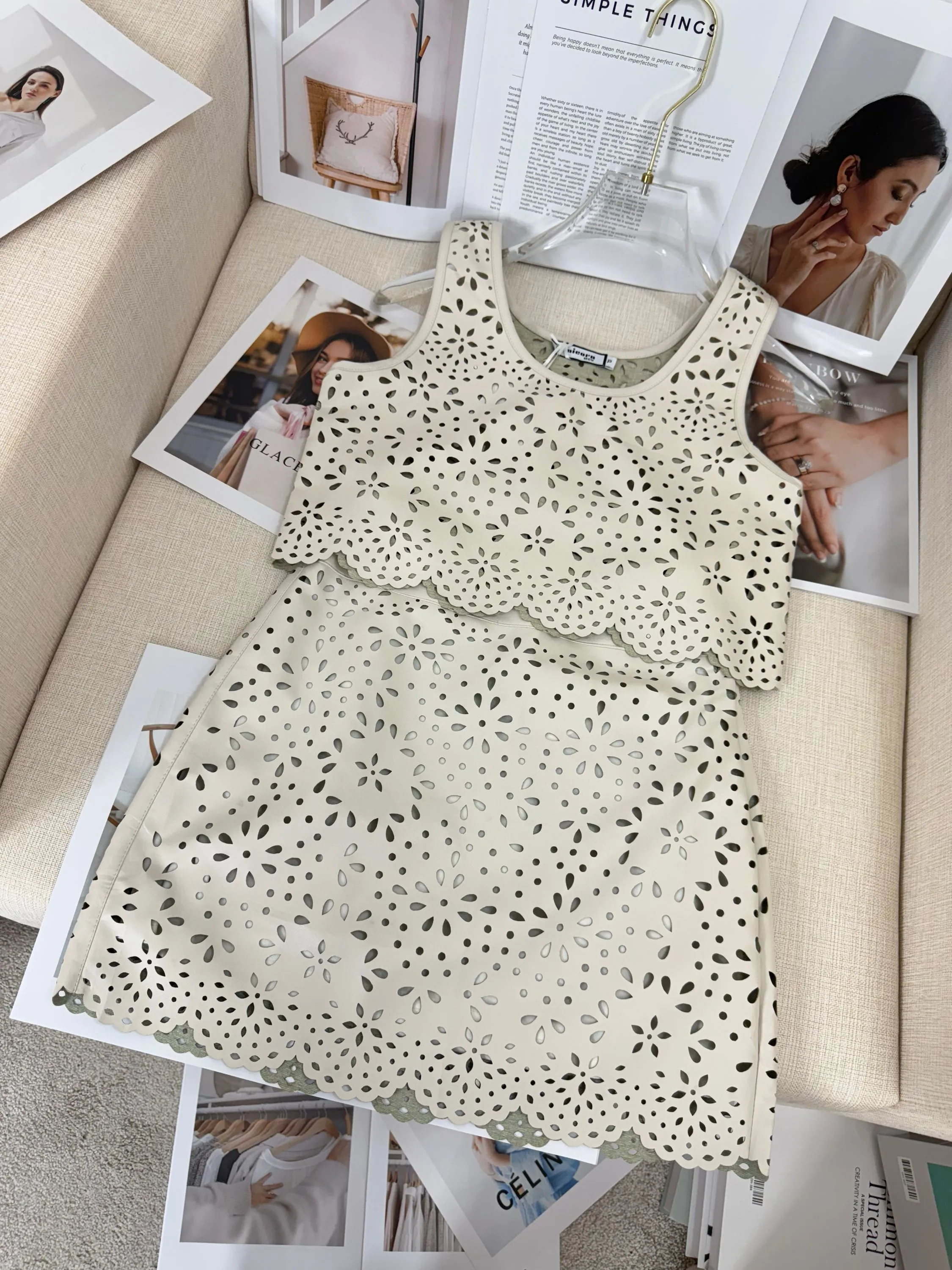 Fancy Modas conjunto couro
