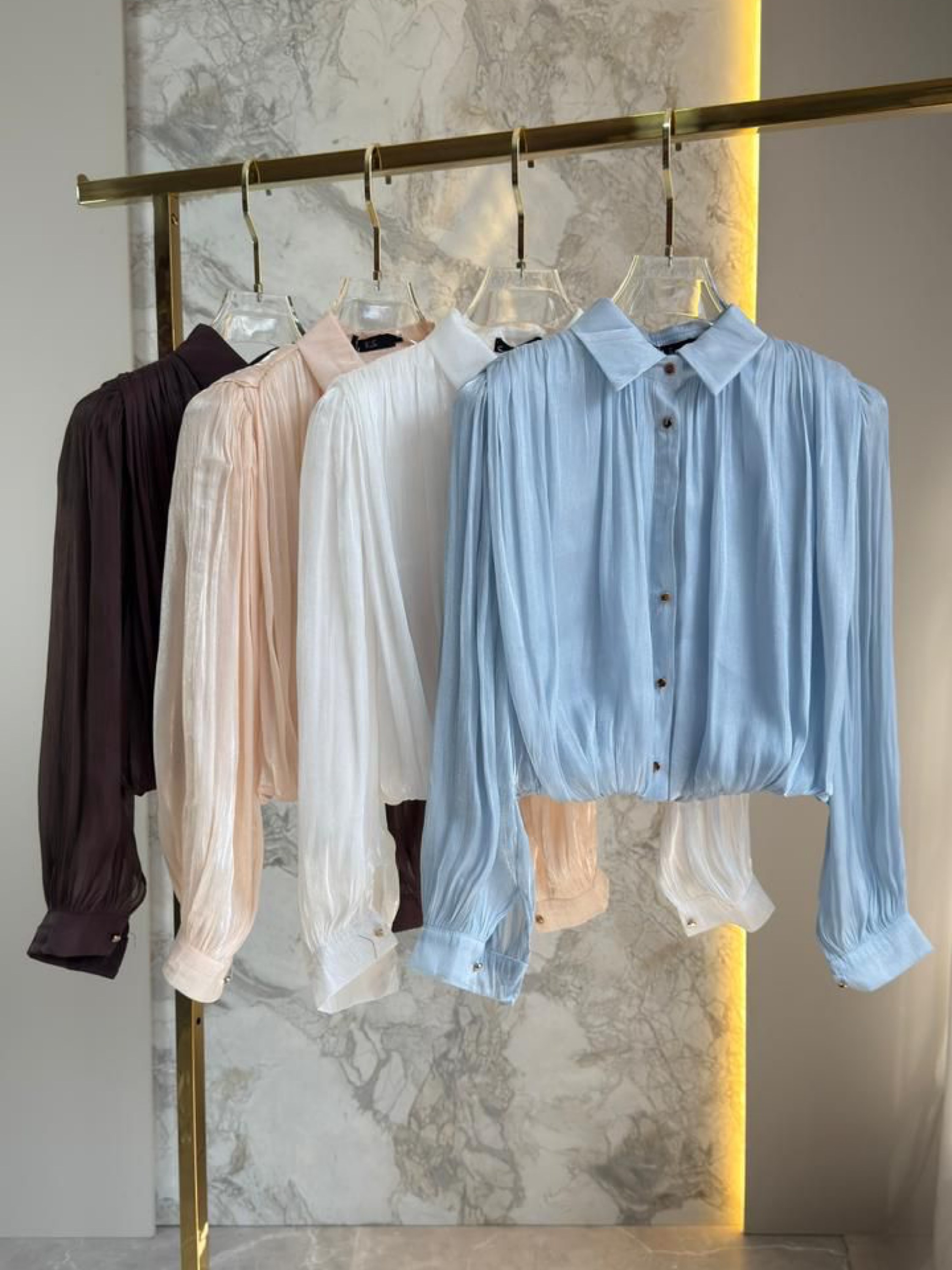 Fancy modas camisa acetinada