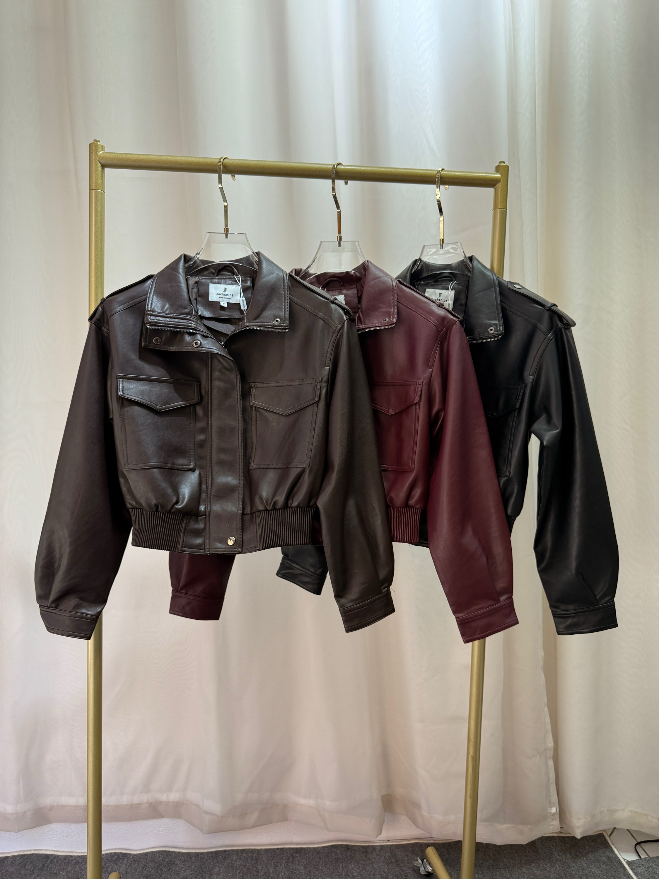 Fancy modas jaqueta couro