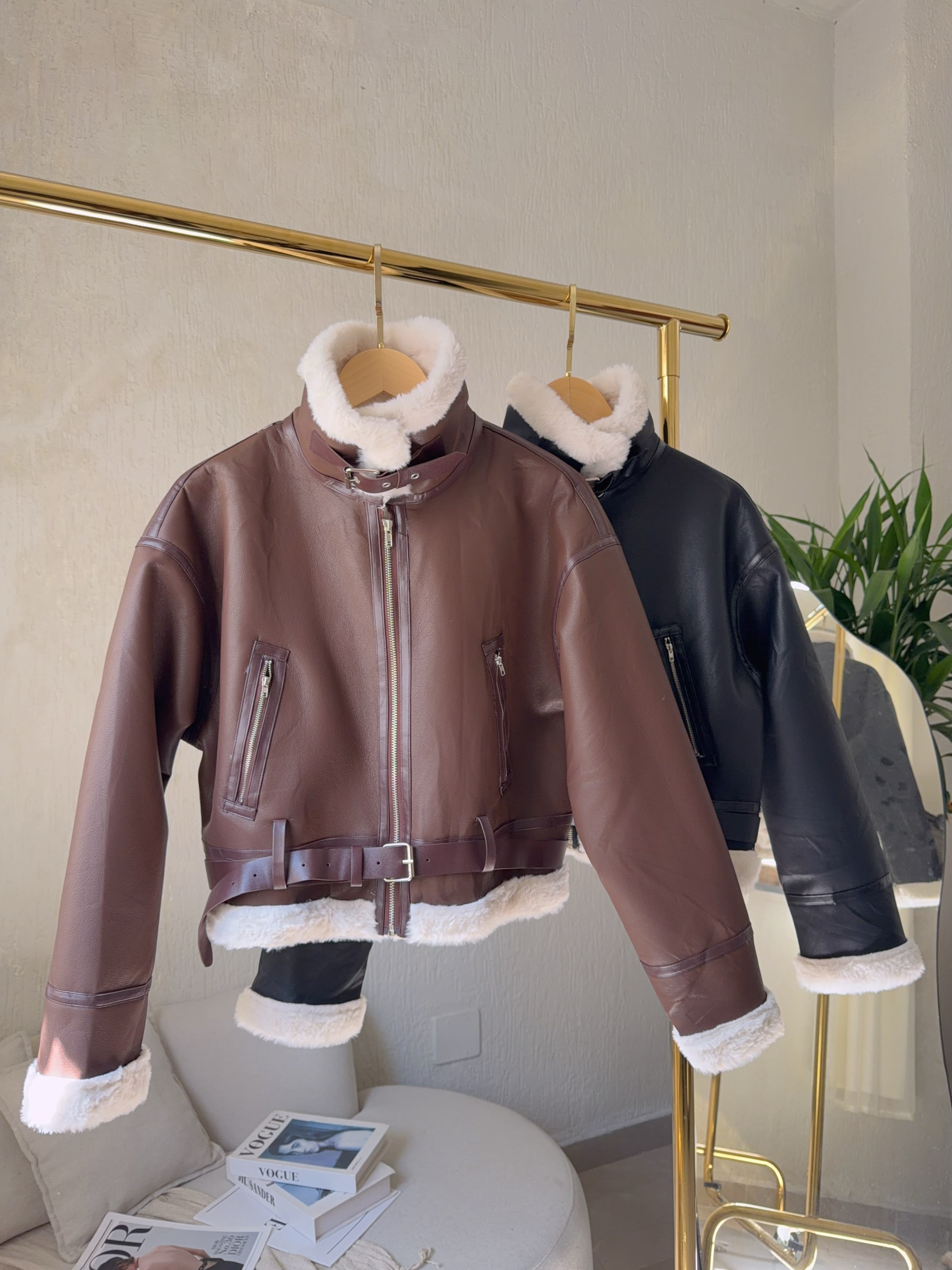 Fancy Modas jaqueta pelo  72