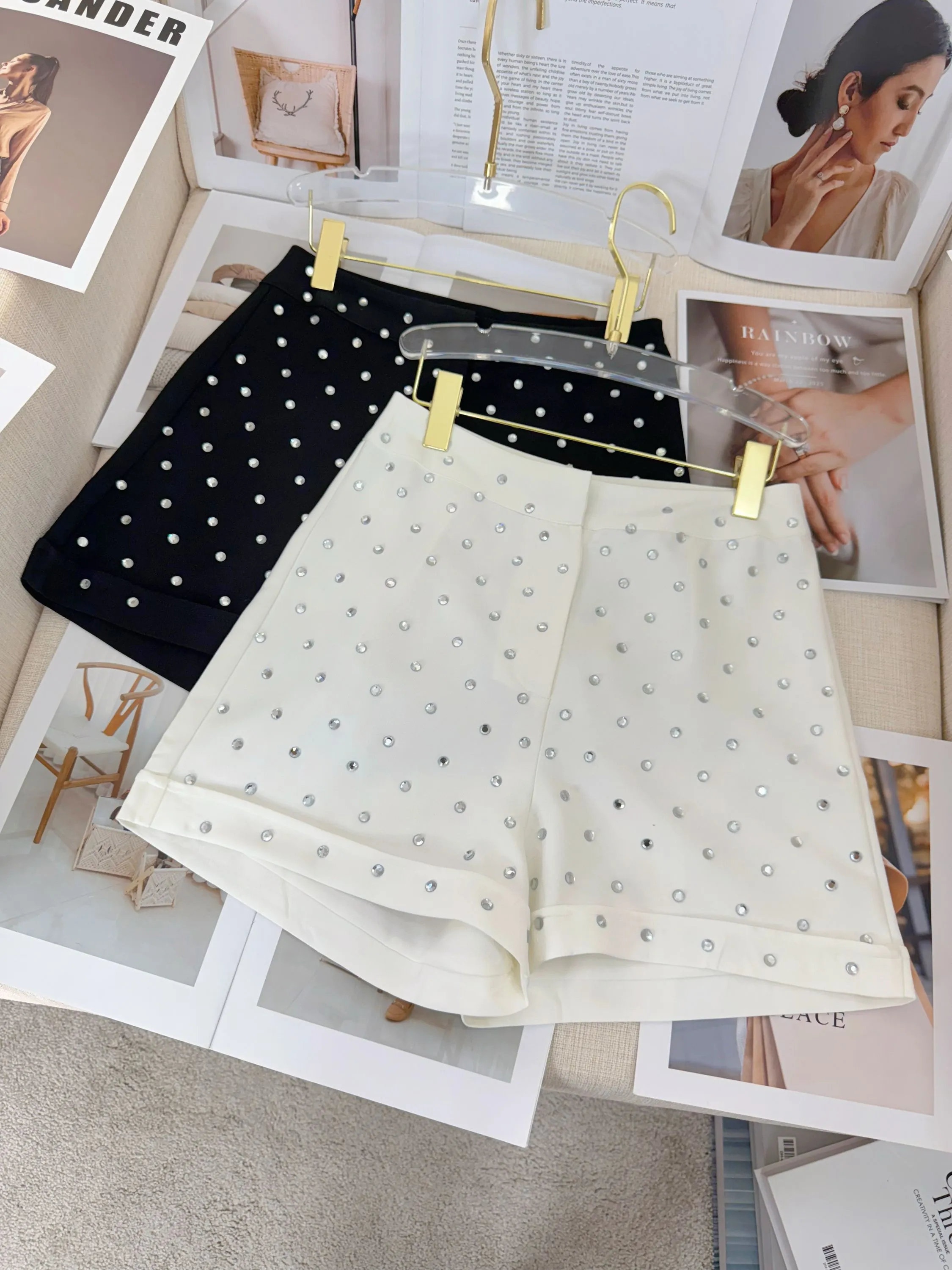 Fancy Moda Short Brilho Alfaiataria