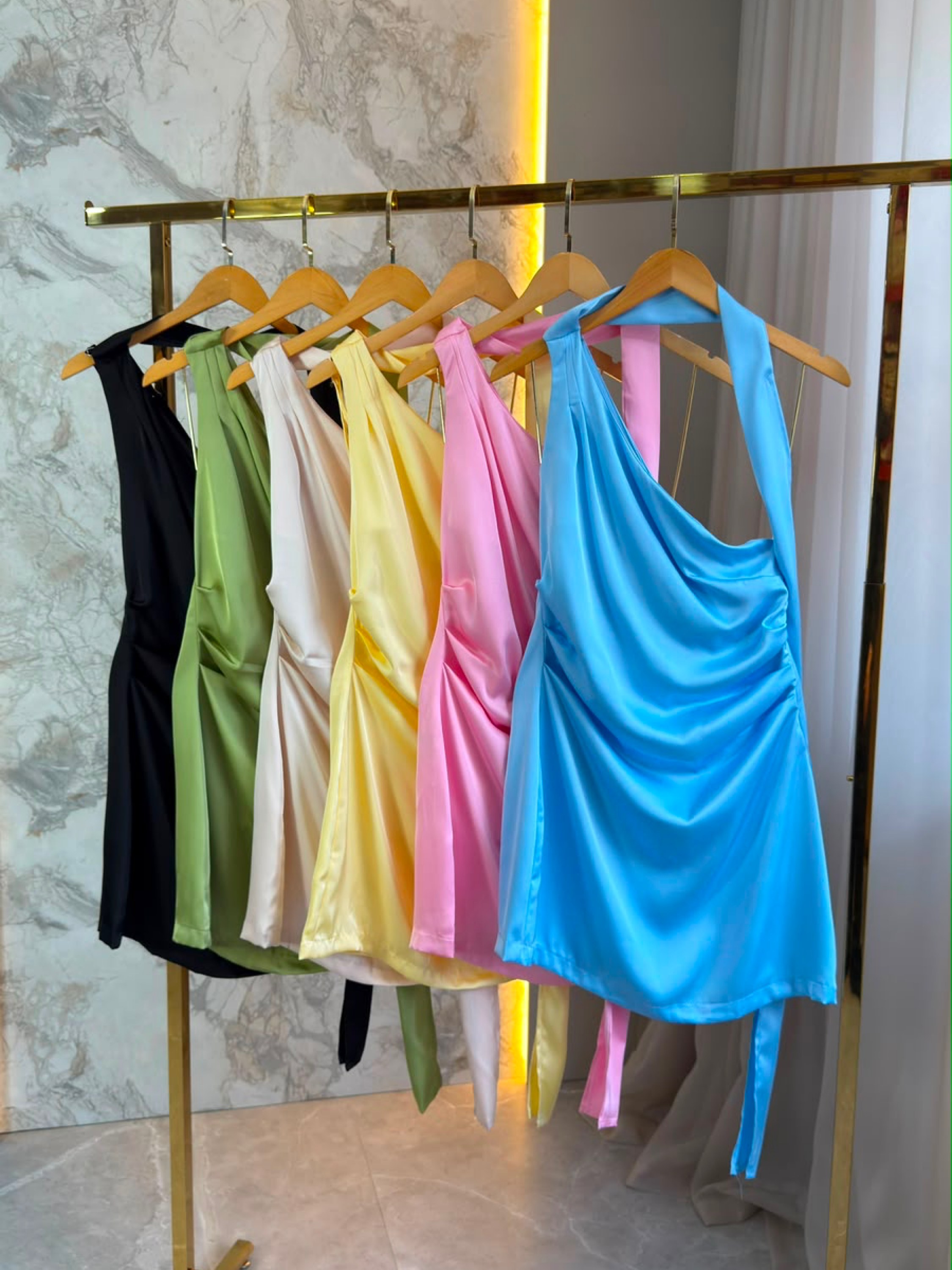 Fancy modas vestido cetim