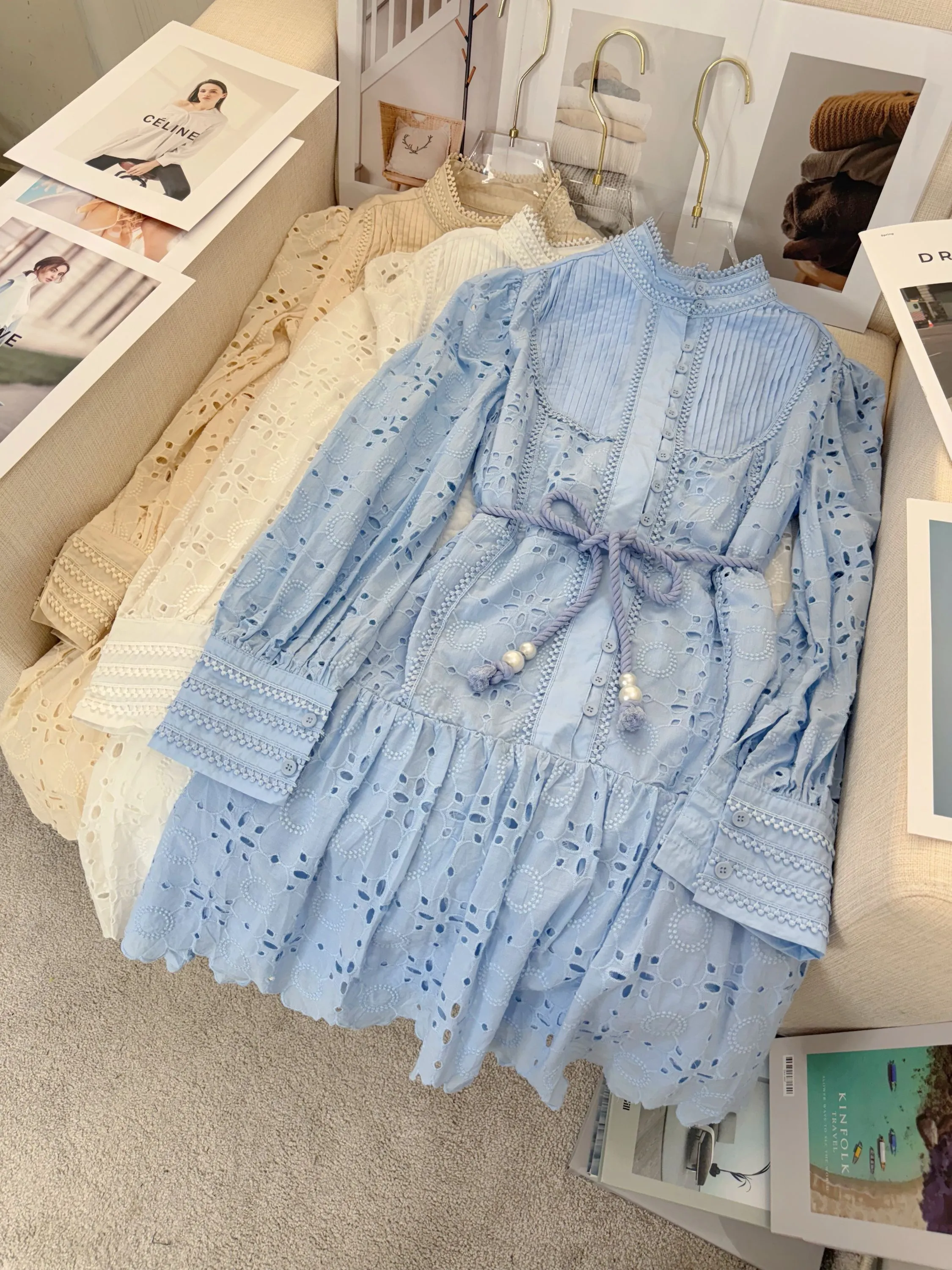 Fancy Modas vestido Laise com cinto de corda