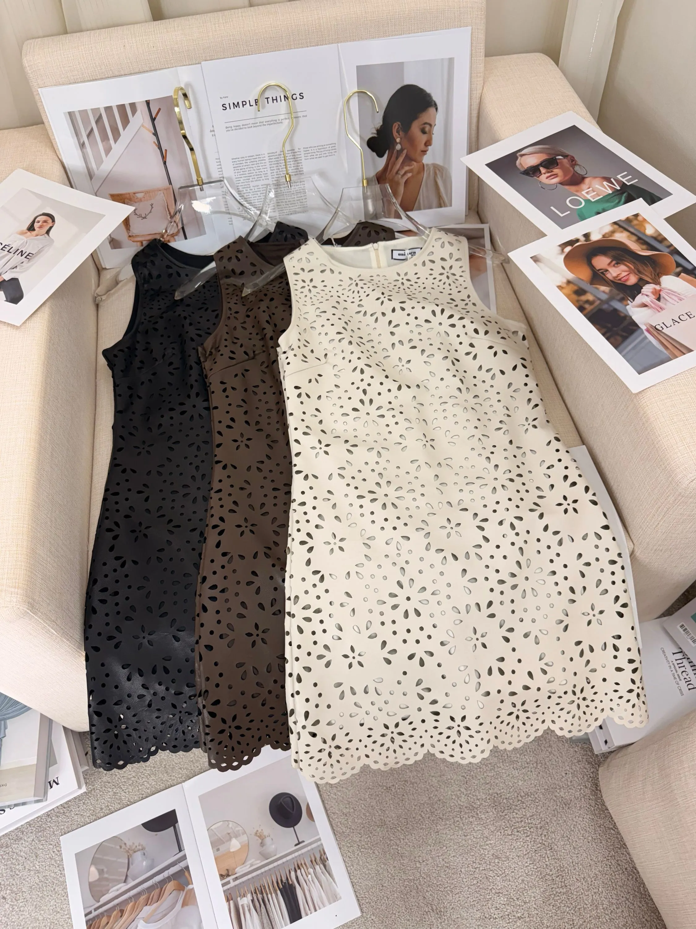 Fancy Modas vestido couro