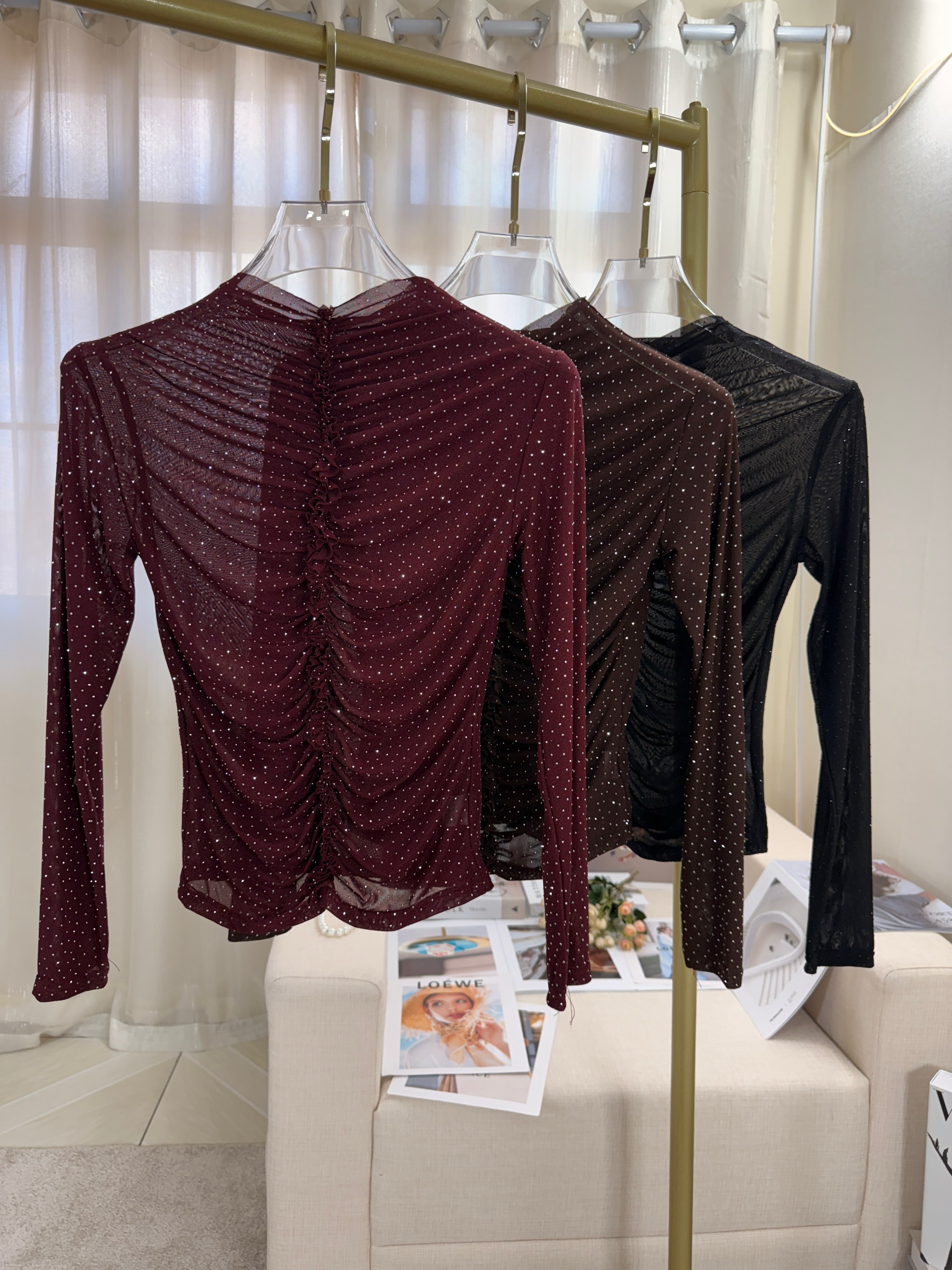 Fancy modas manga longa brilho