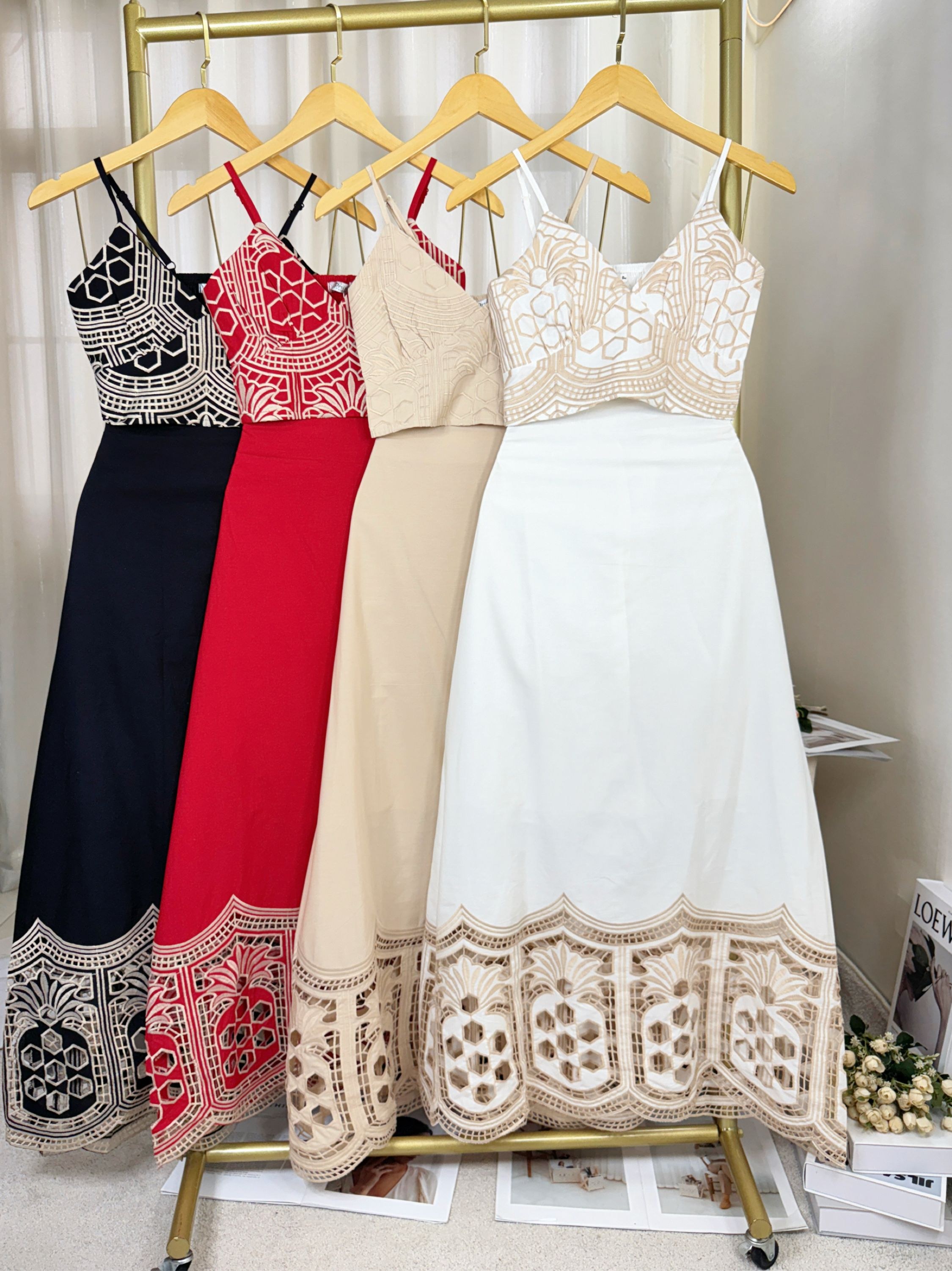 Fancy Modas conjunto tricoline bordado