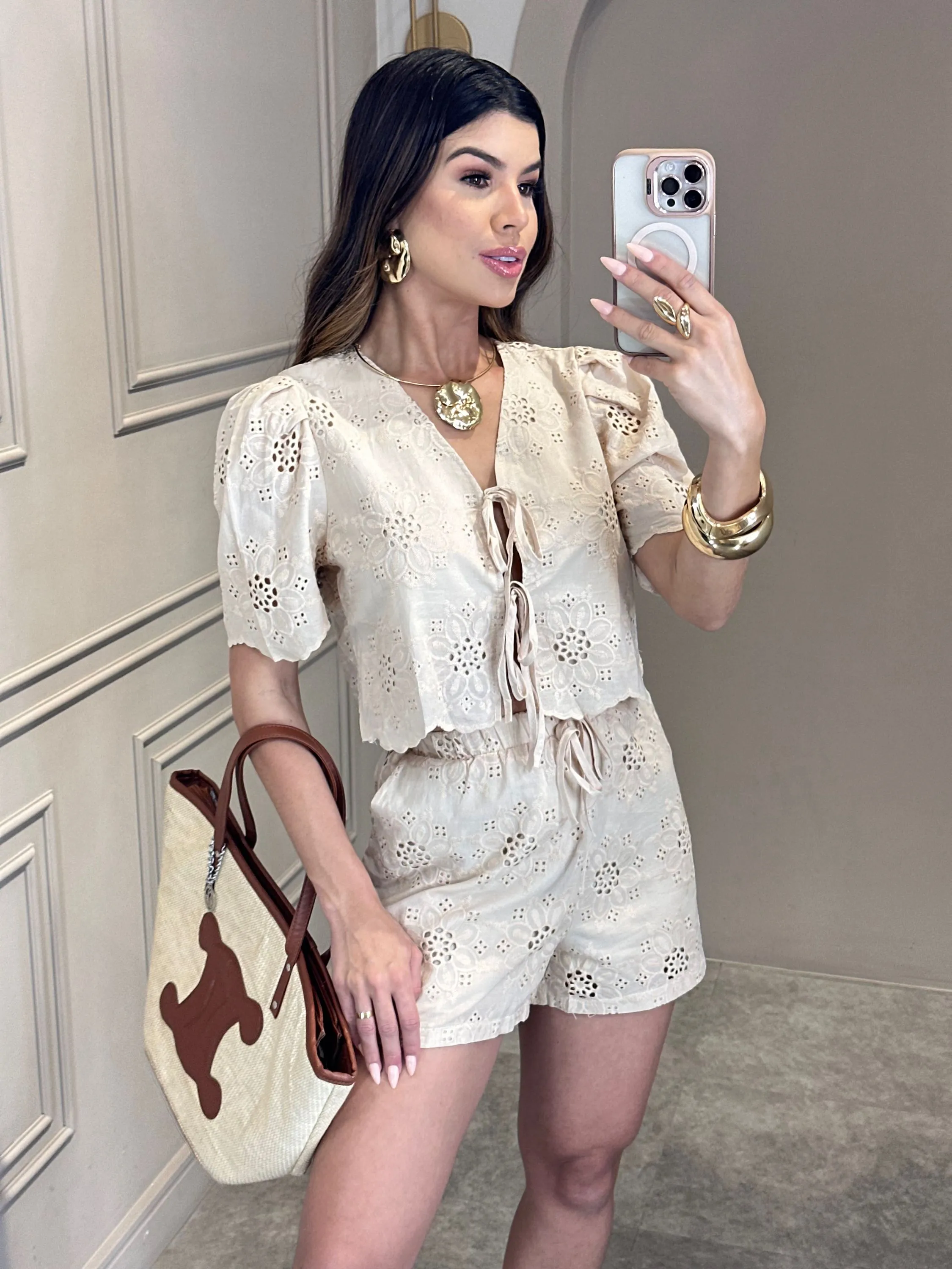 Fancy modas conjunto lese camisa com short