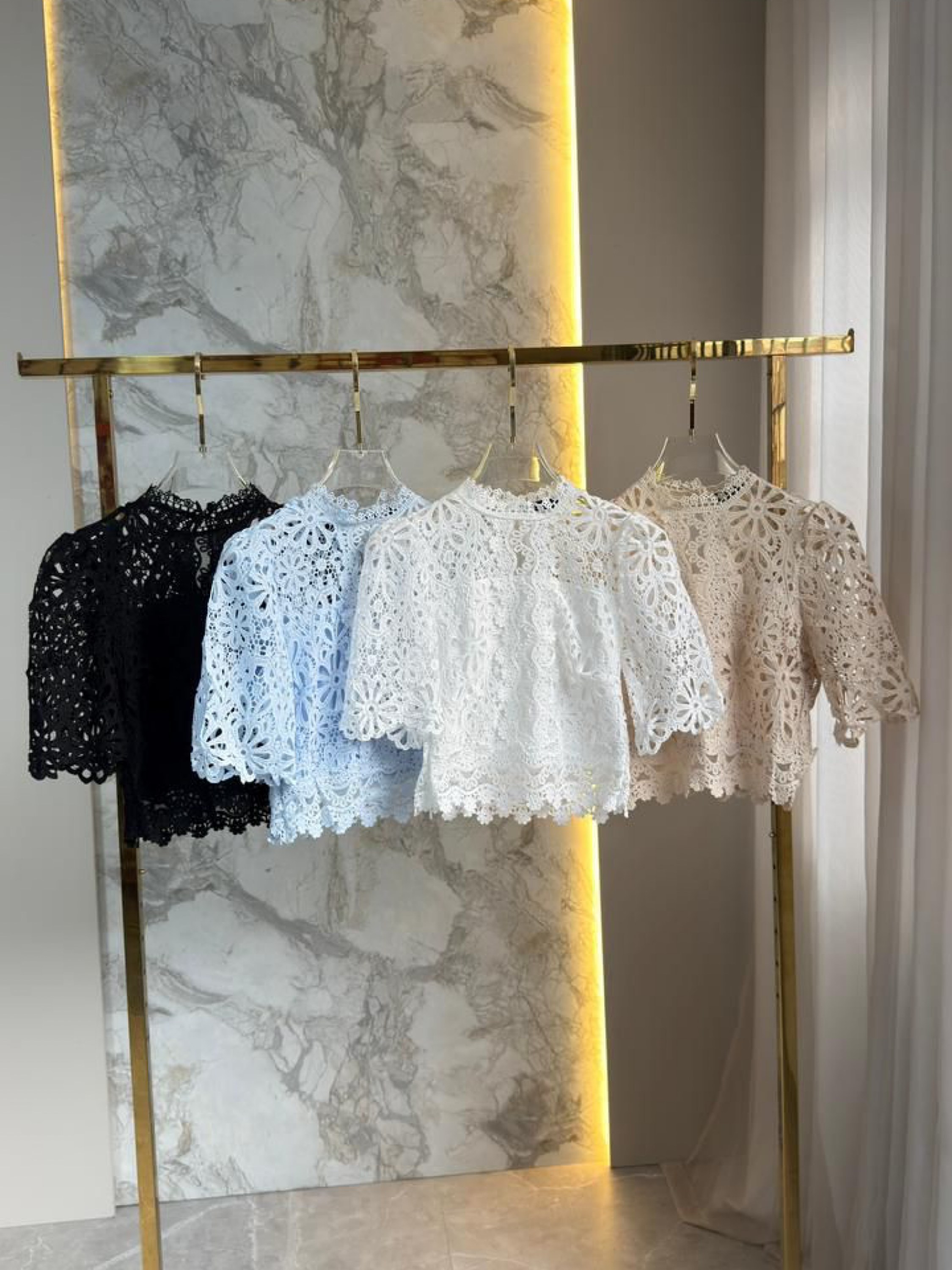 Fancy Midas blusa guipir