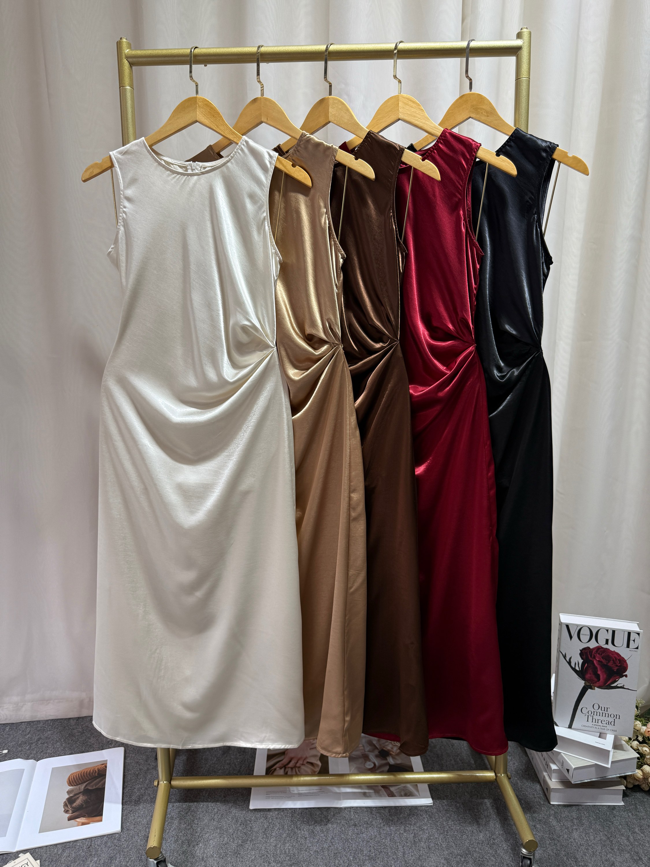 Fancy Modas vestido acetinado