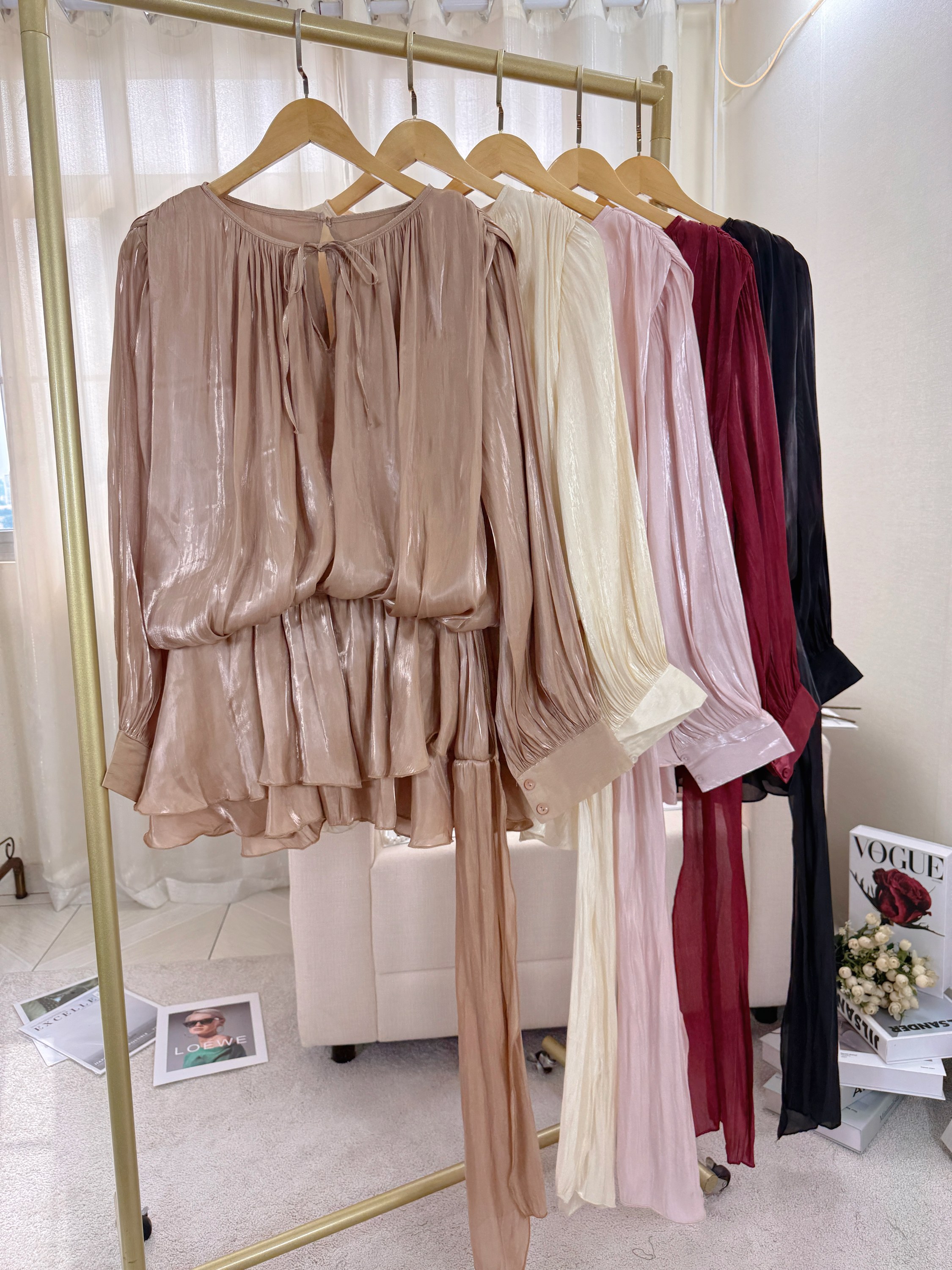 Fancy modas vestido acetinado