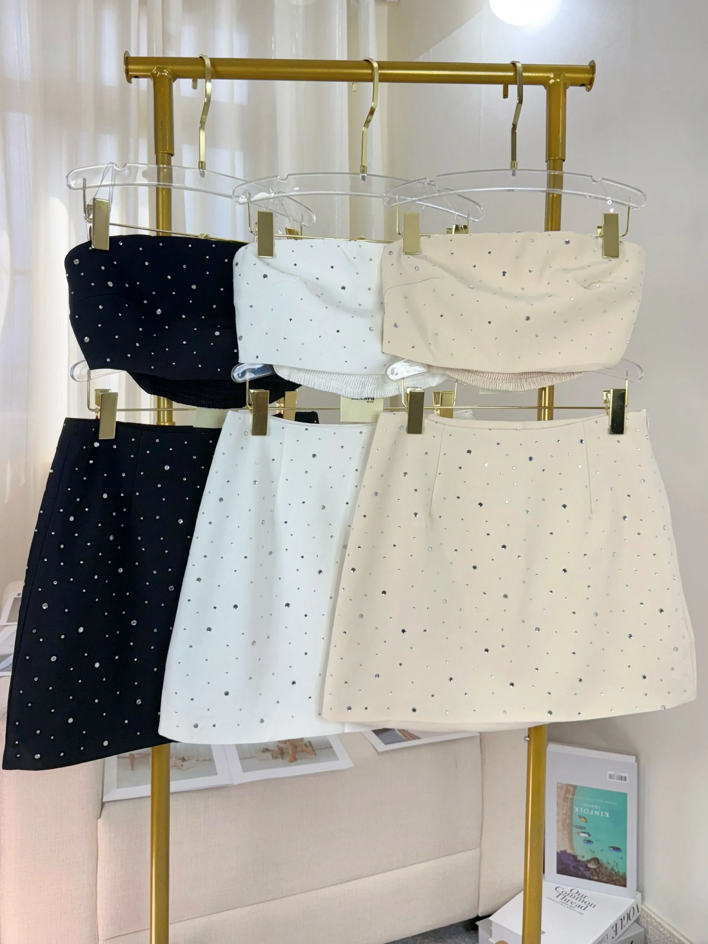 Fancy Modas conjunto alfaiataria top com saia