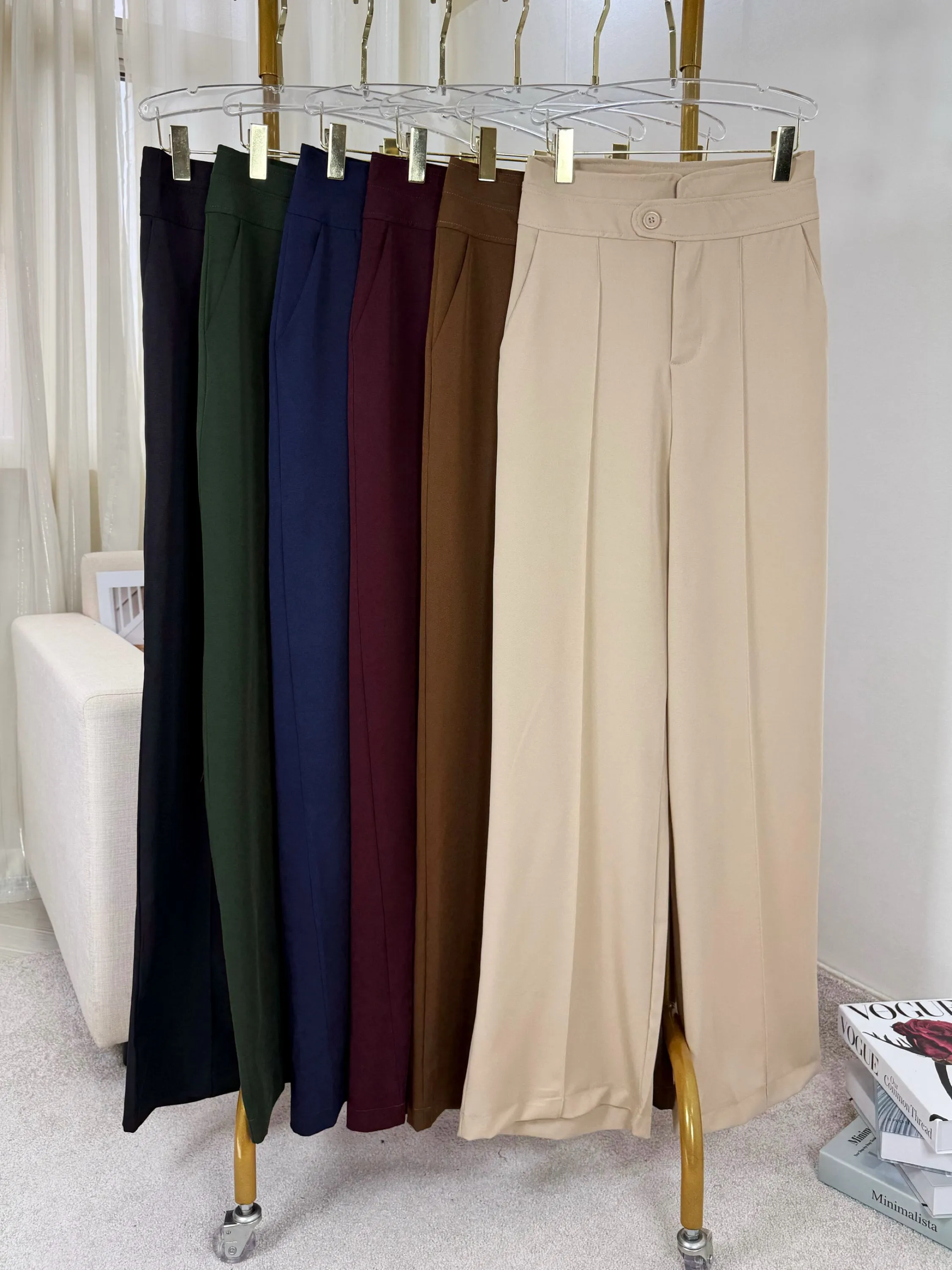 Fancy modas calça alfaiataria pantalona