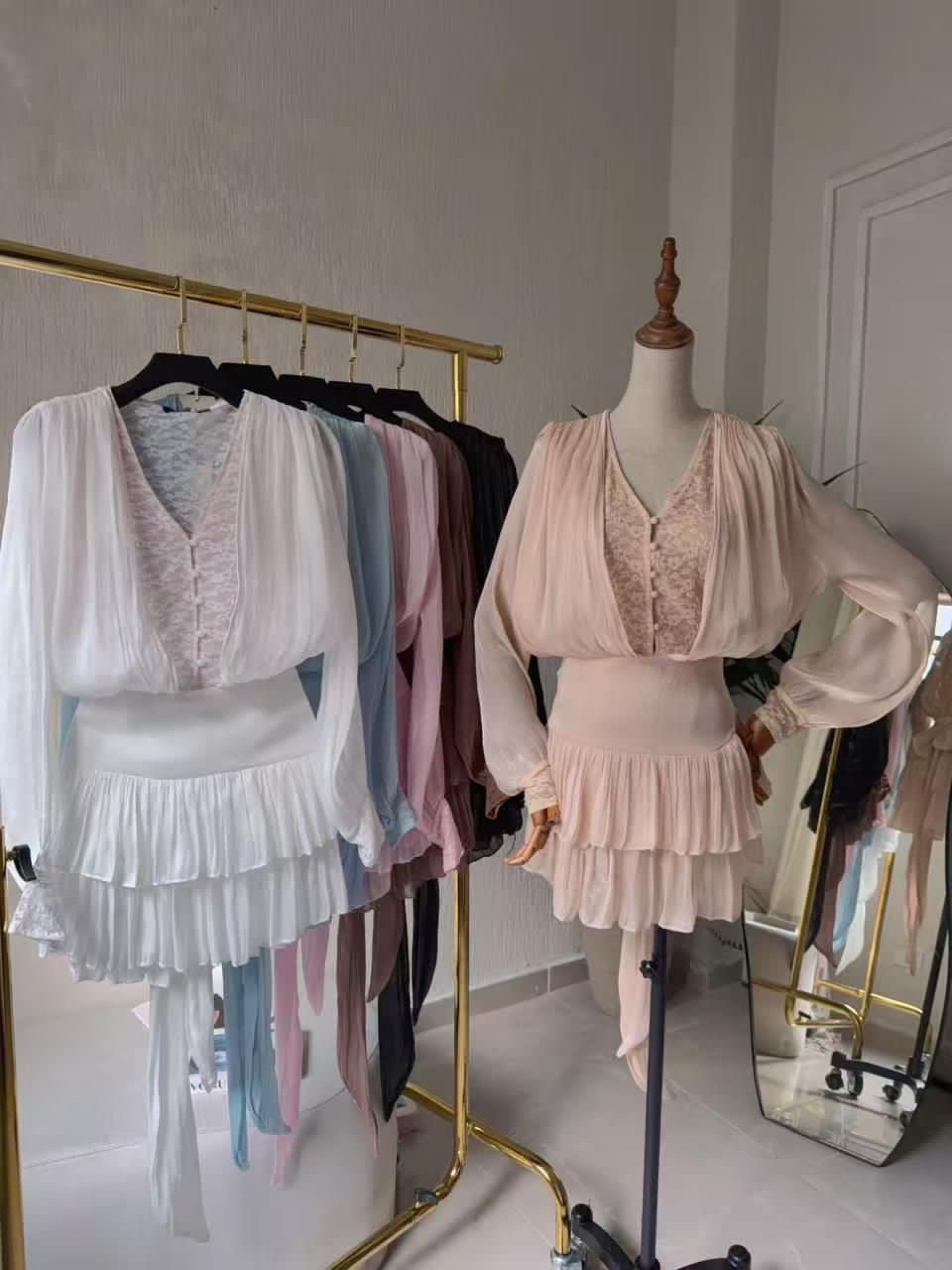 Fancy modas vestido acetinado