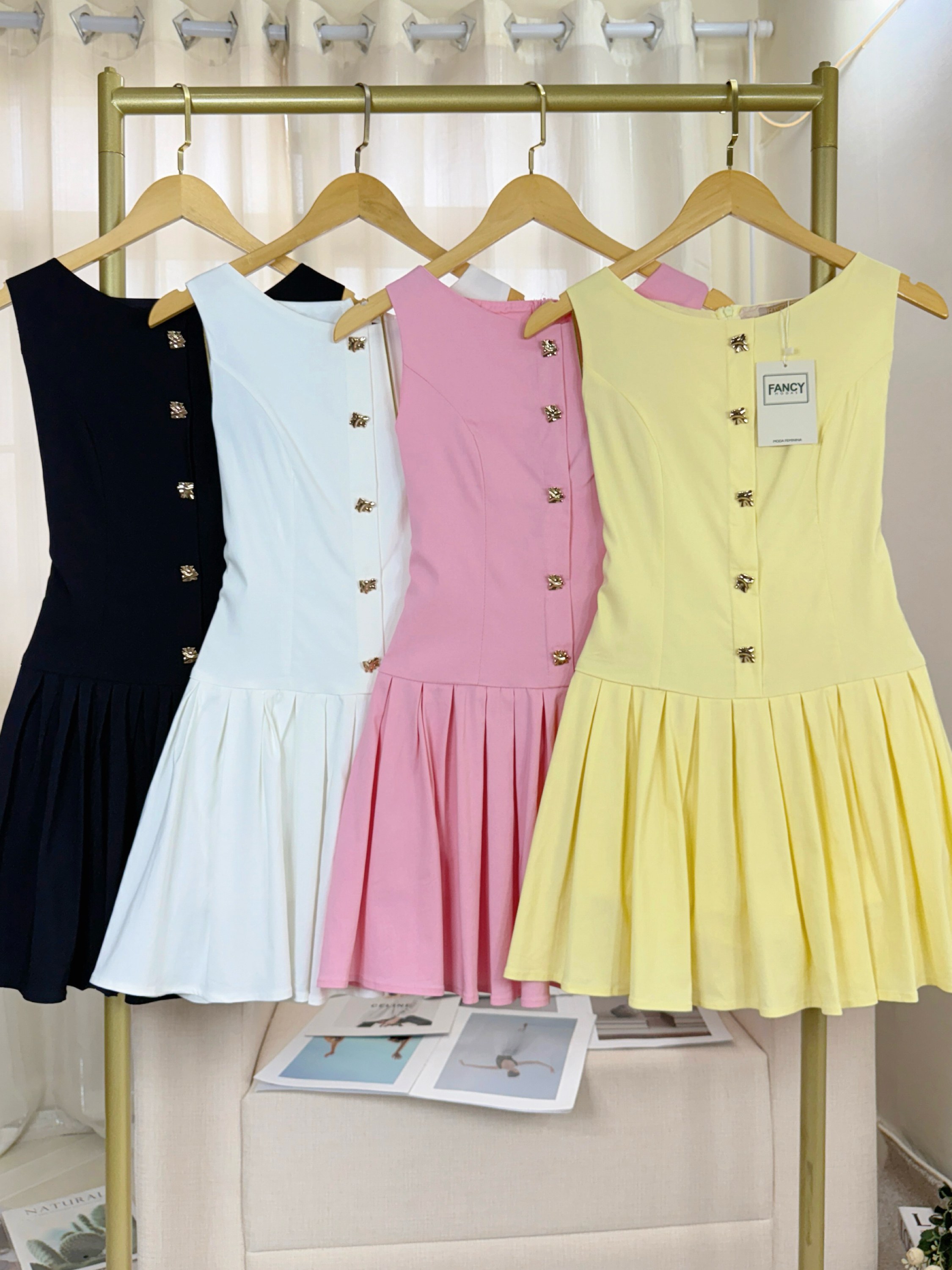 Fancy modas vestido babado