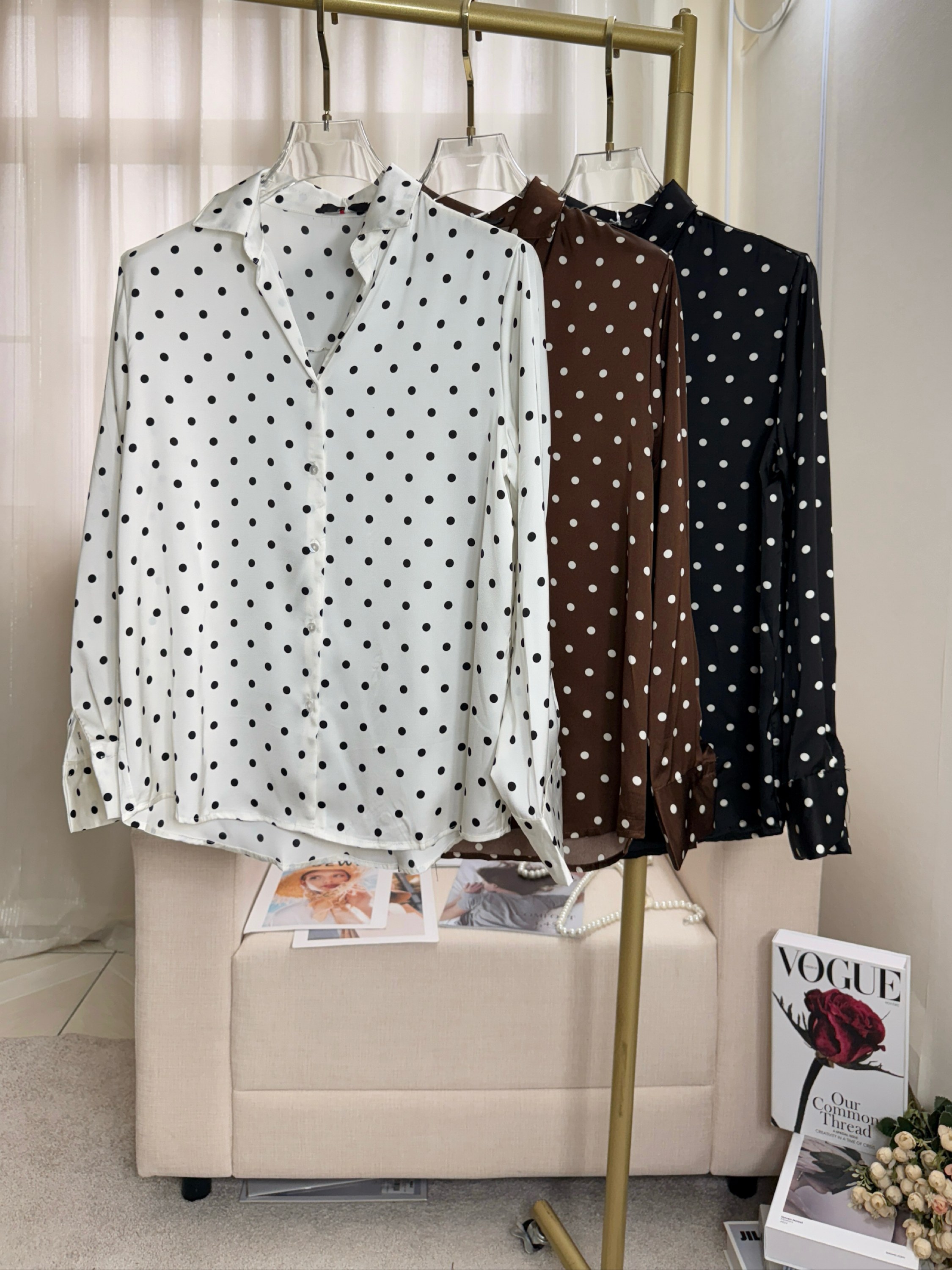 Fancy Modas camisa bolinha