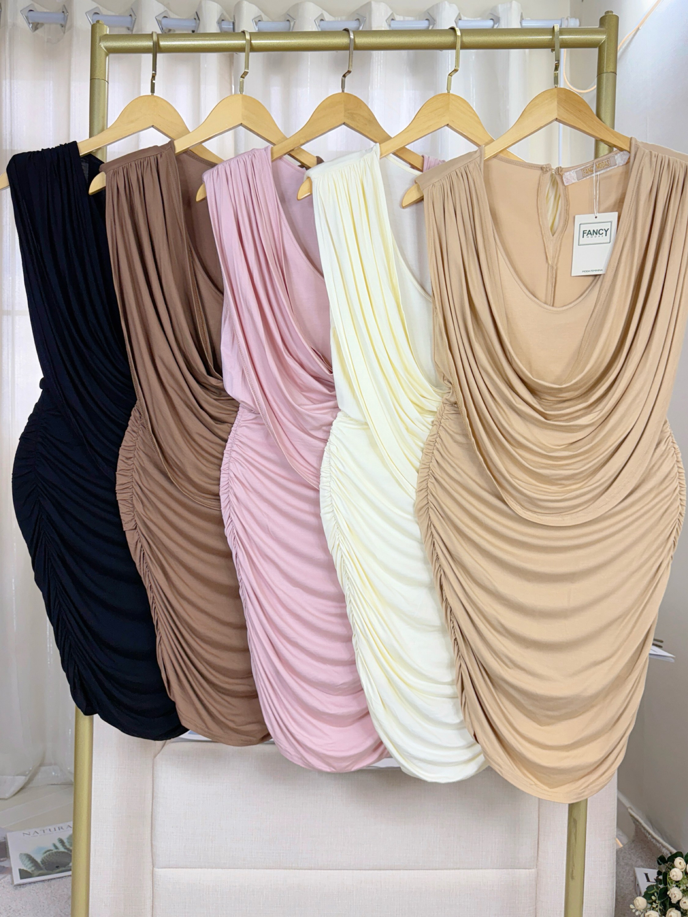 Fancy modas vestido plissados