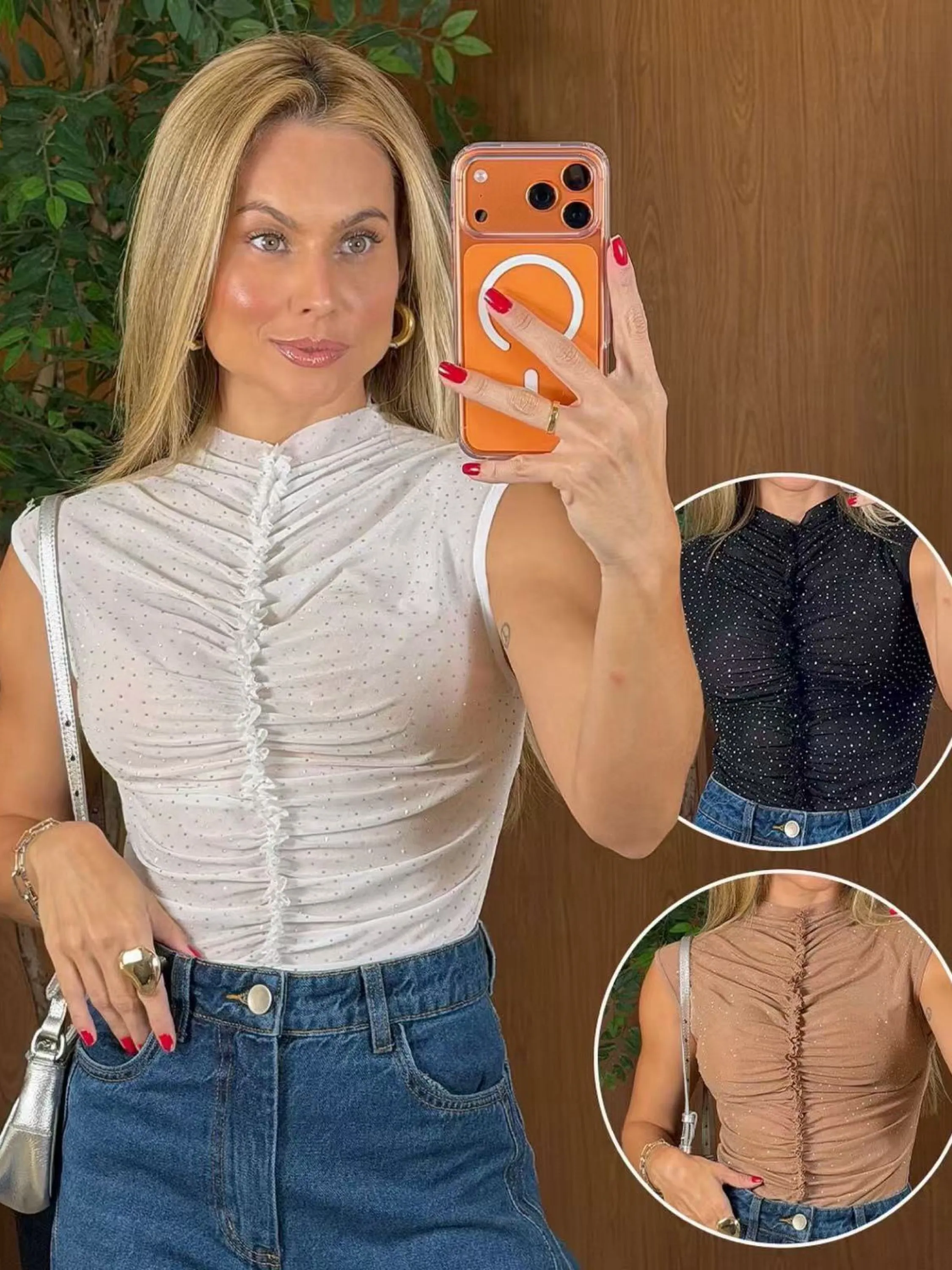 Fancy Modas Blusa com brilho