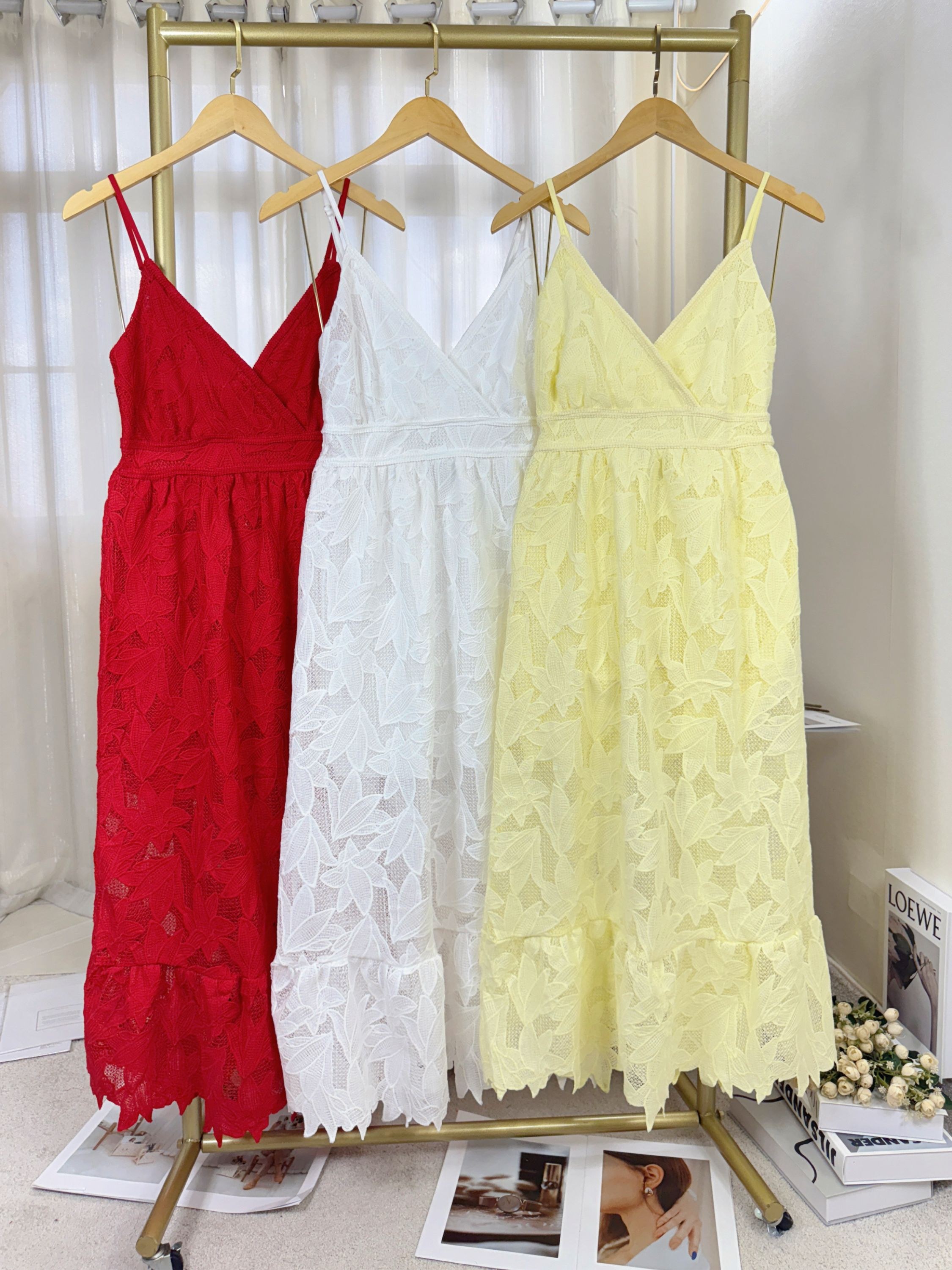 Fancy modas vestido midi guipir