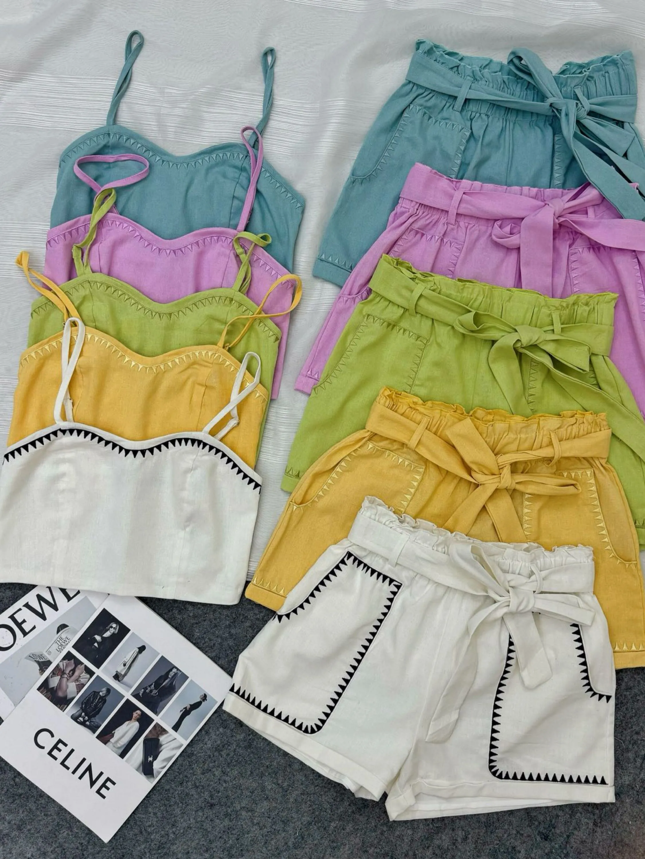 Fancy modas conjunto linho top com short