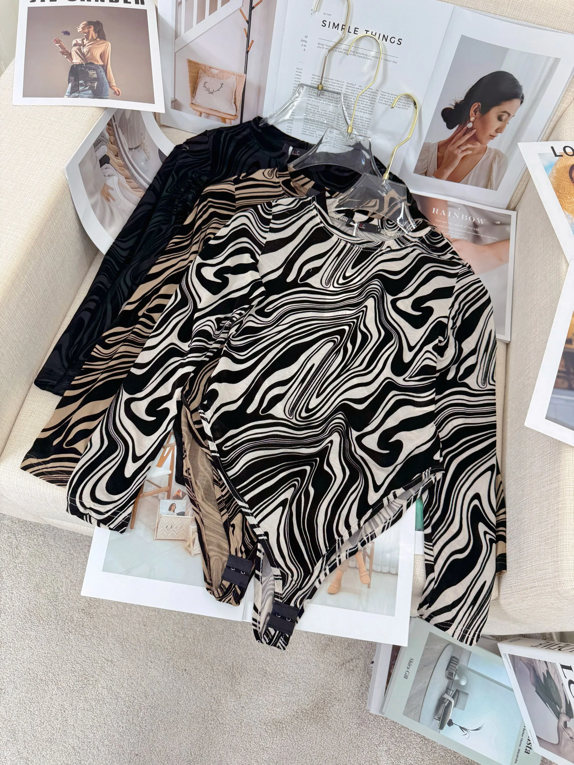 Fancy Modas body tule estampado