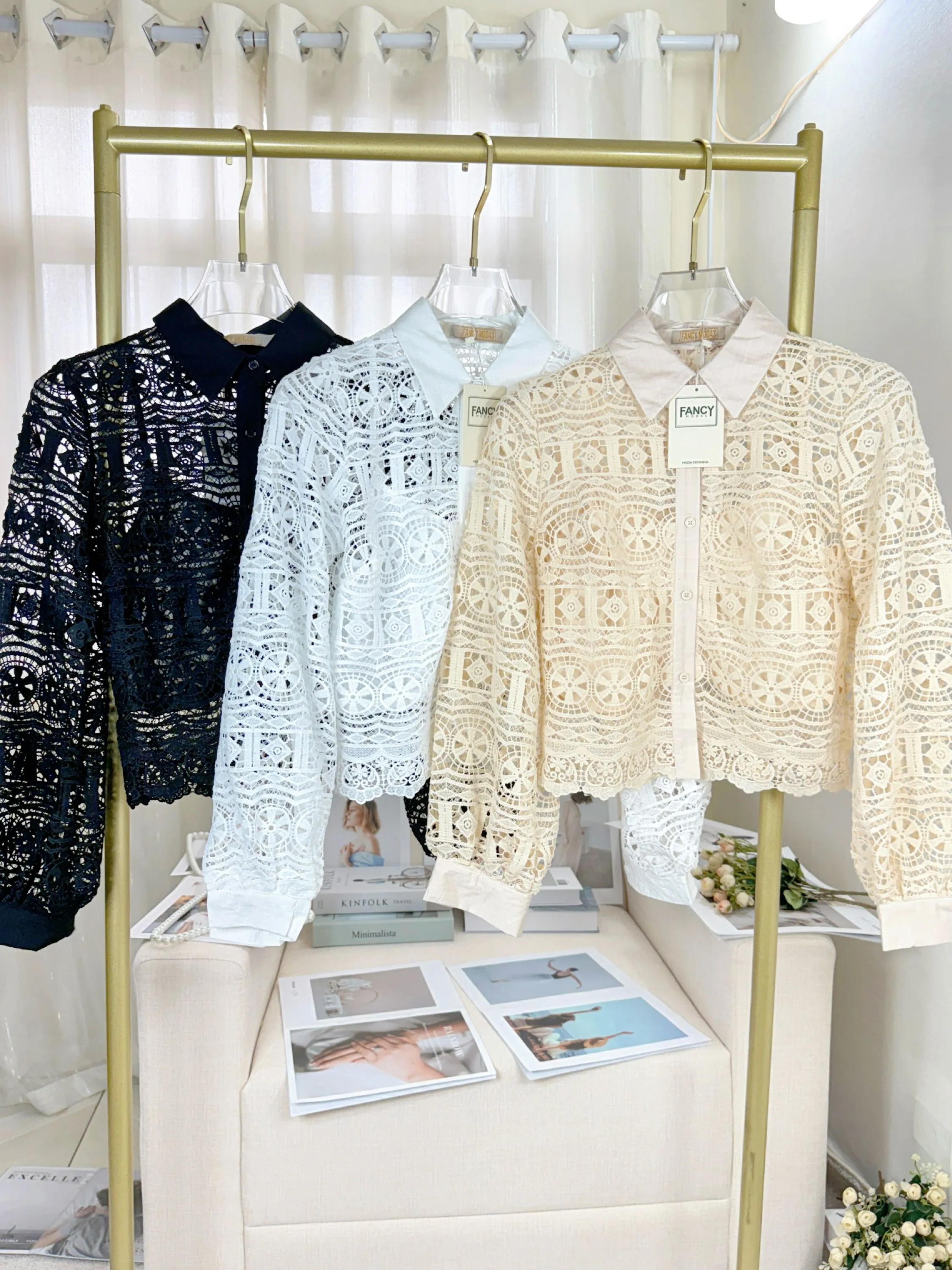 Fancy modas camisa renda