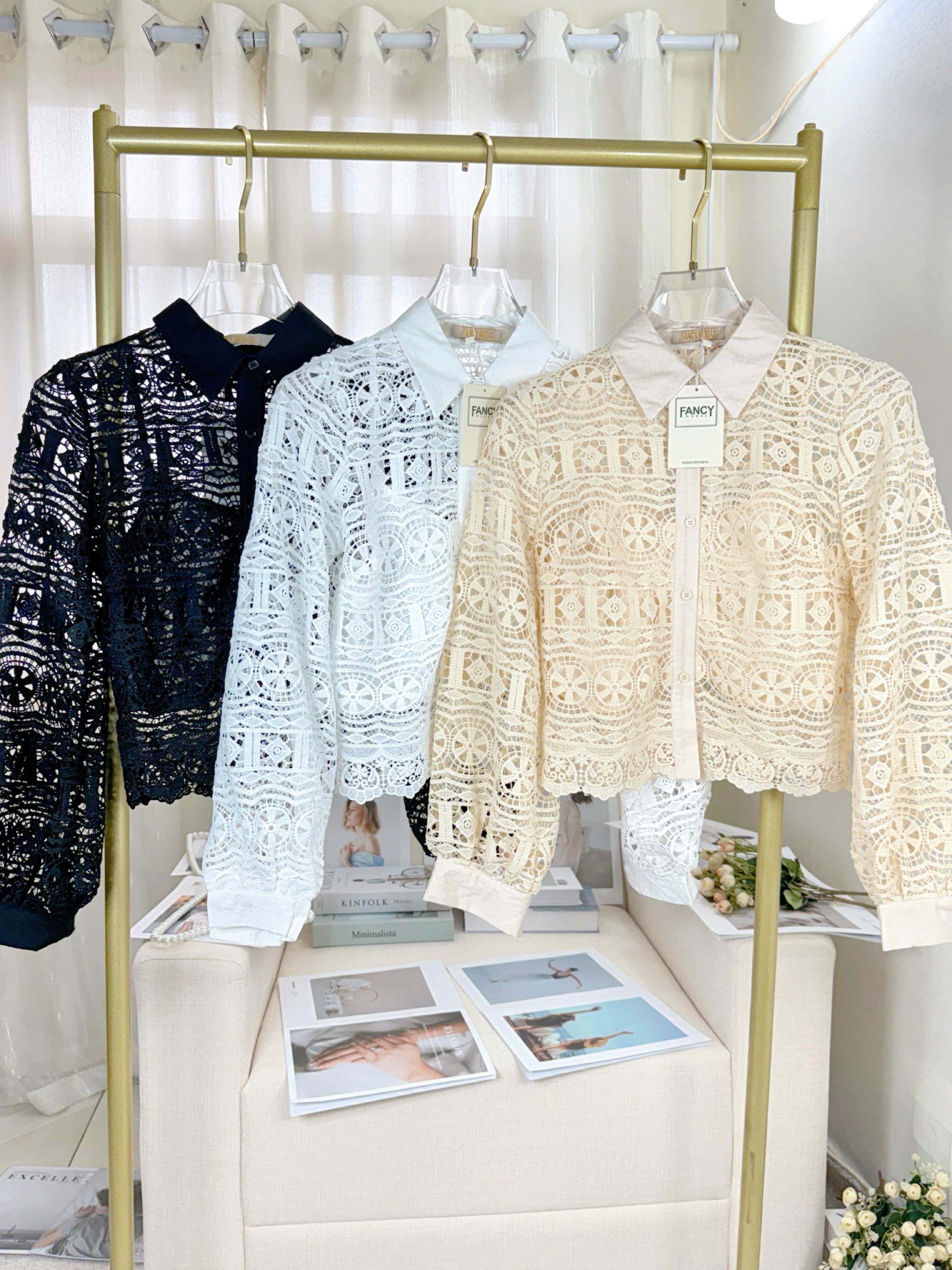 Fancy modas camisa renda