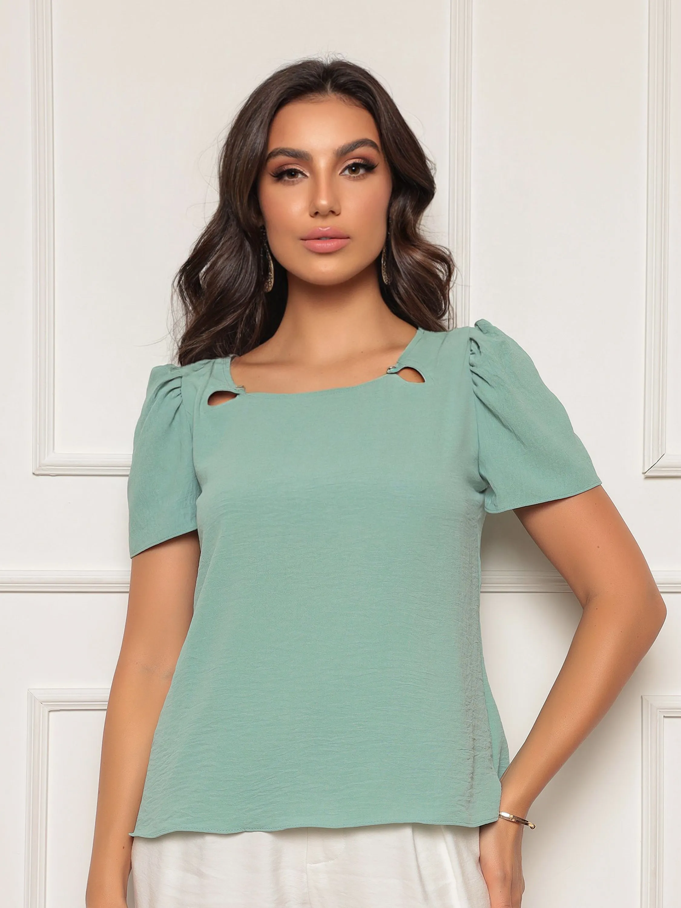 Blusa Duna Feminino Com Botões Na Frente 3039