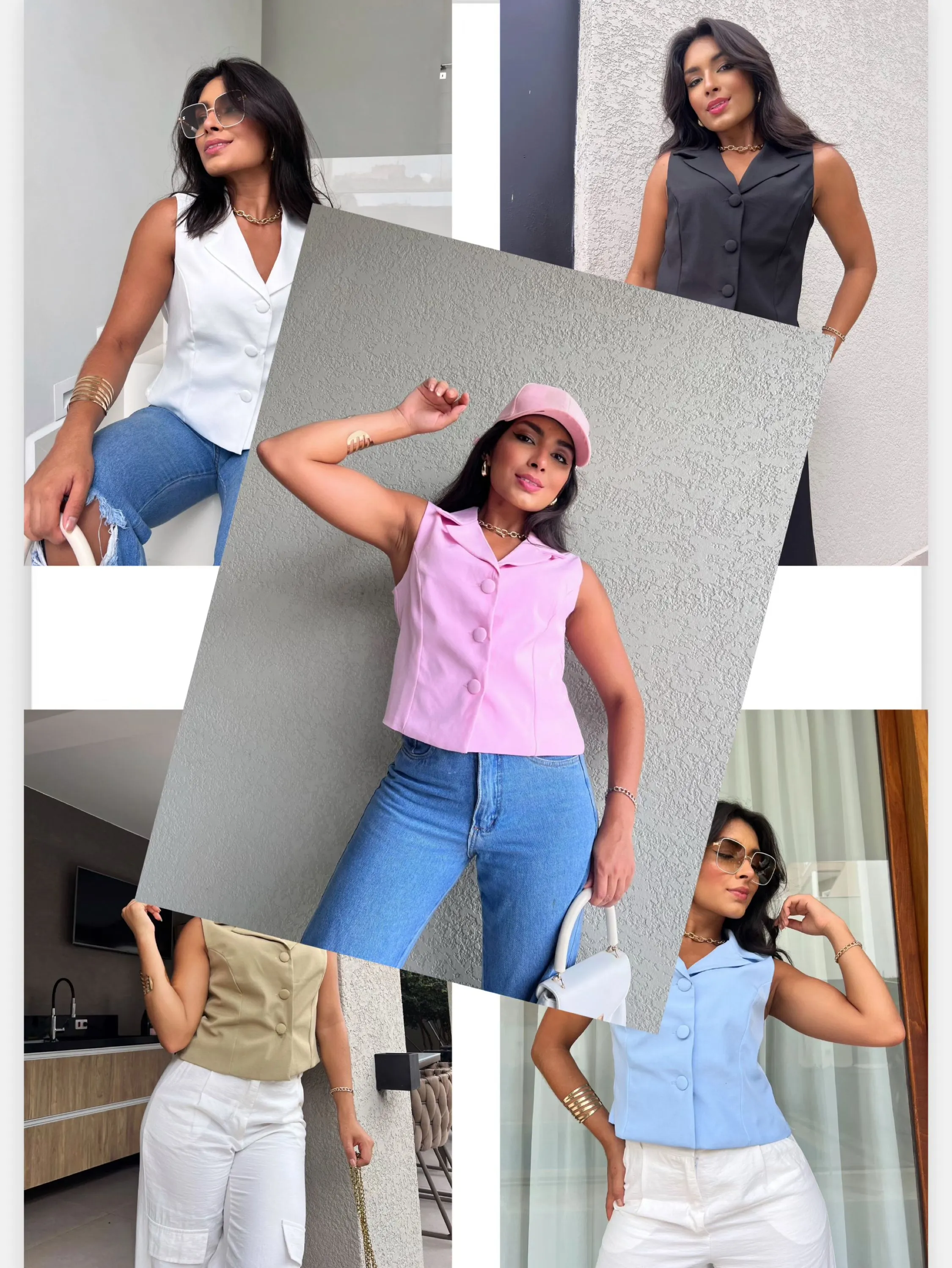 Blusa e colete