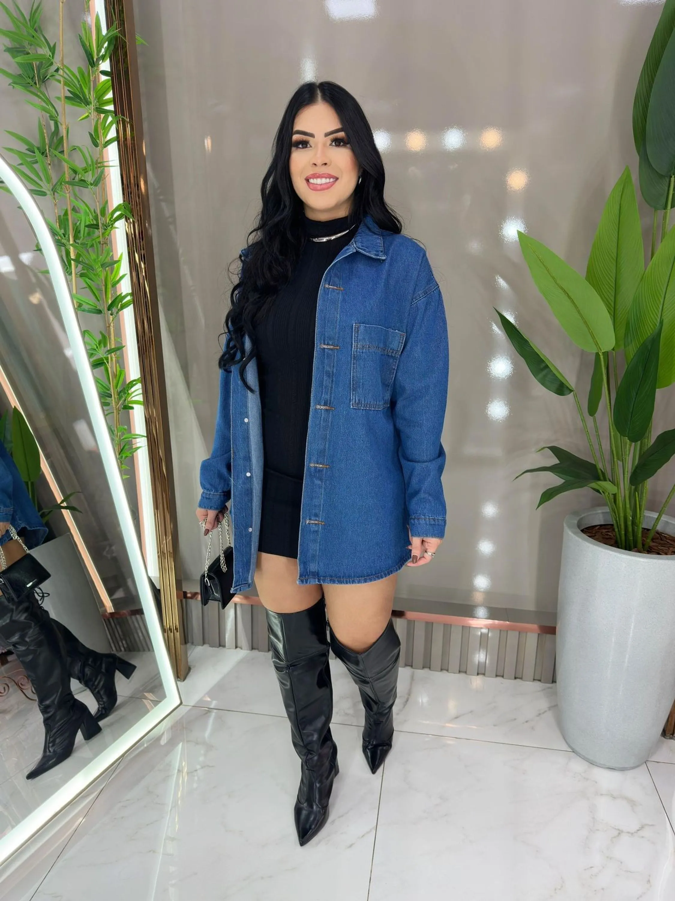 Jaqueta jeans feminina