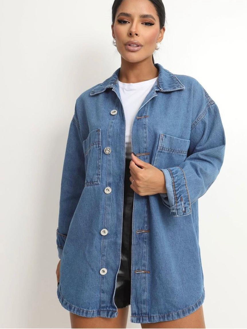 Camisa jeans liza feminina