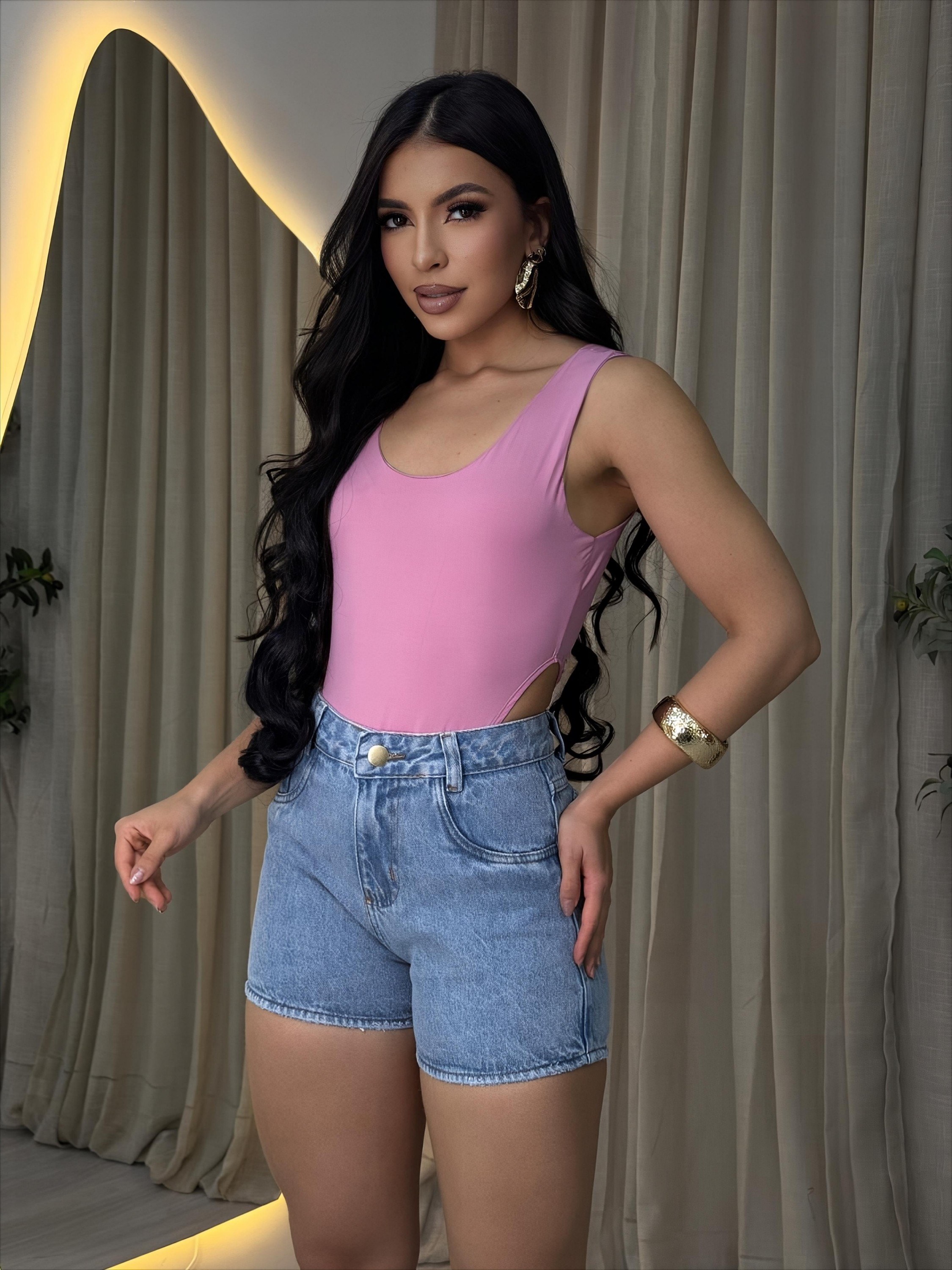 Short jeans liza feminina