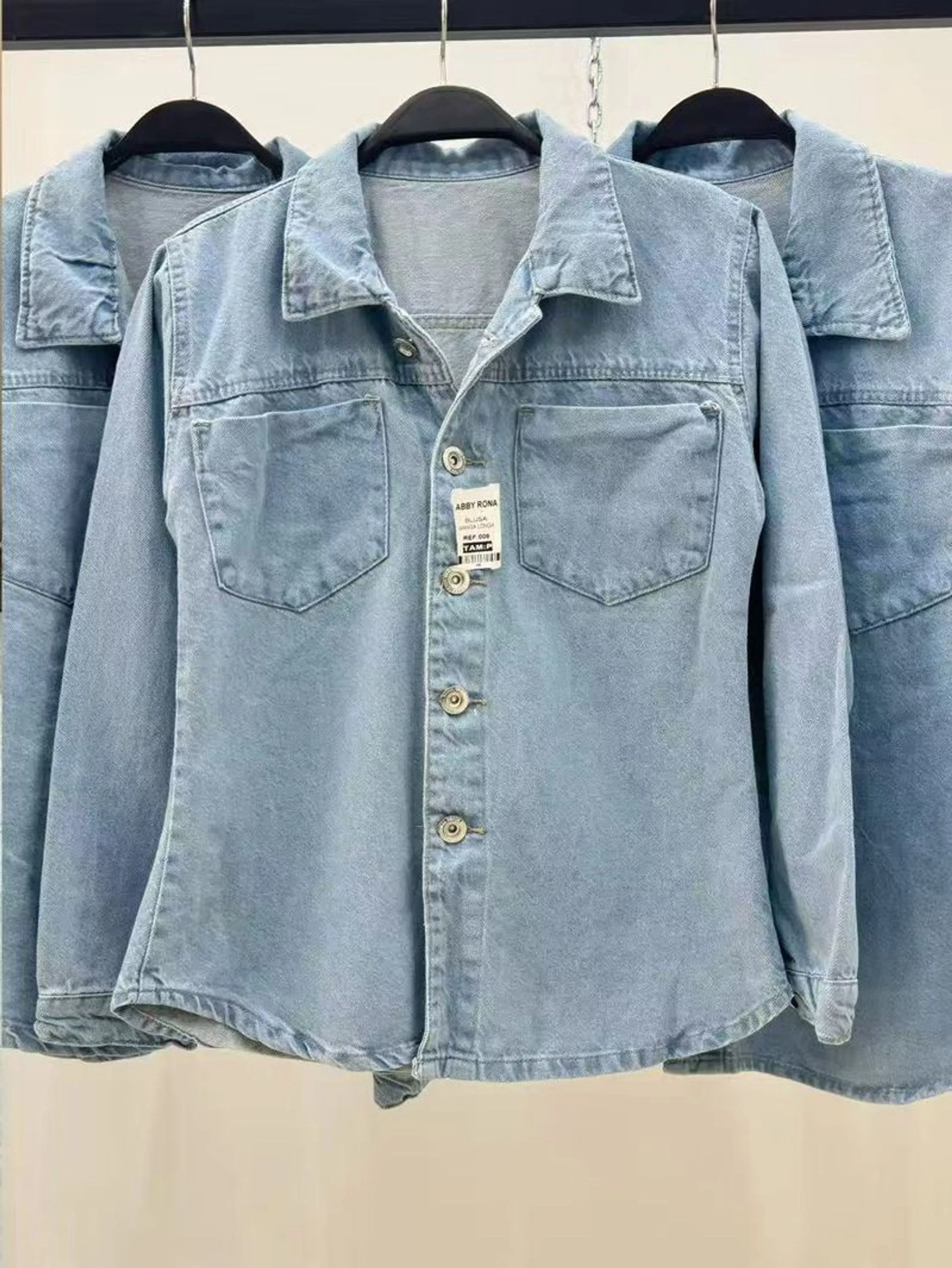 Camisa jeans feminina