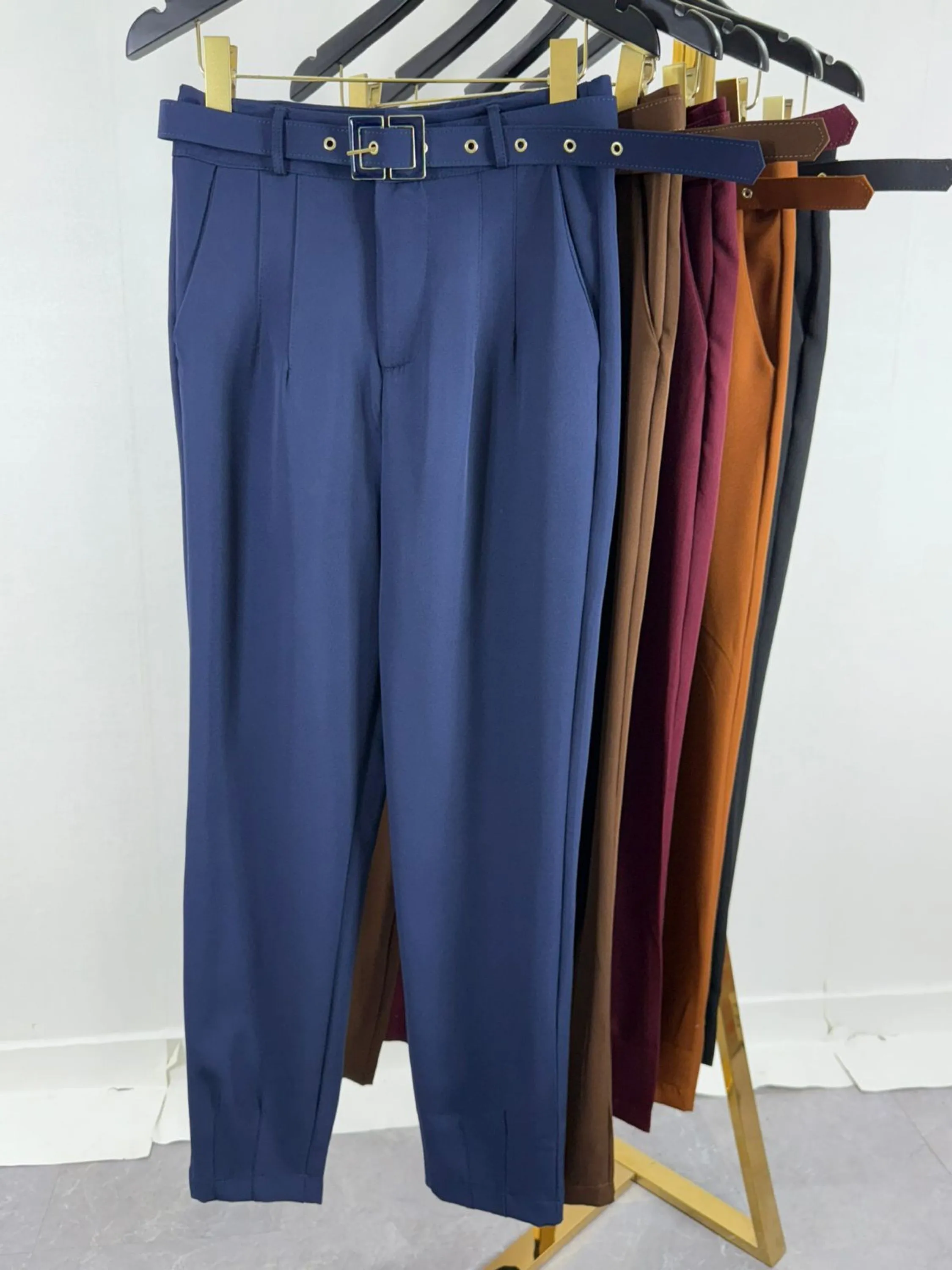 Calça com cinto #158 feminina panda moda