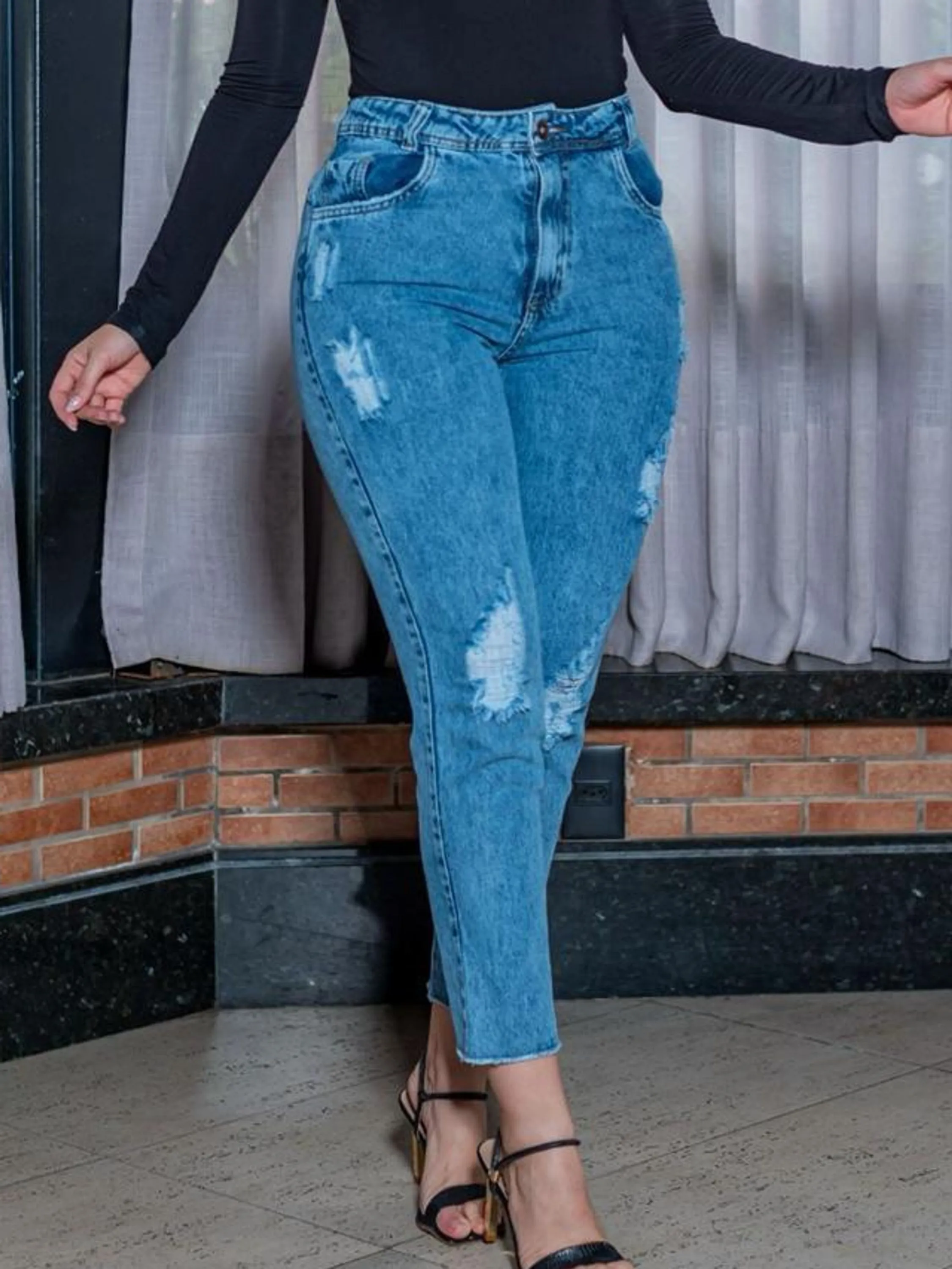 CALÇA JEANS FEMININA AREIA MON