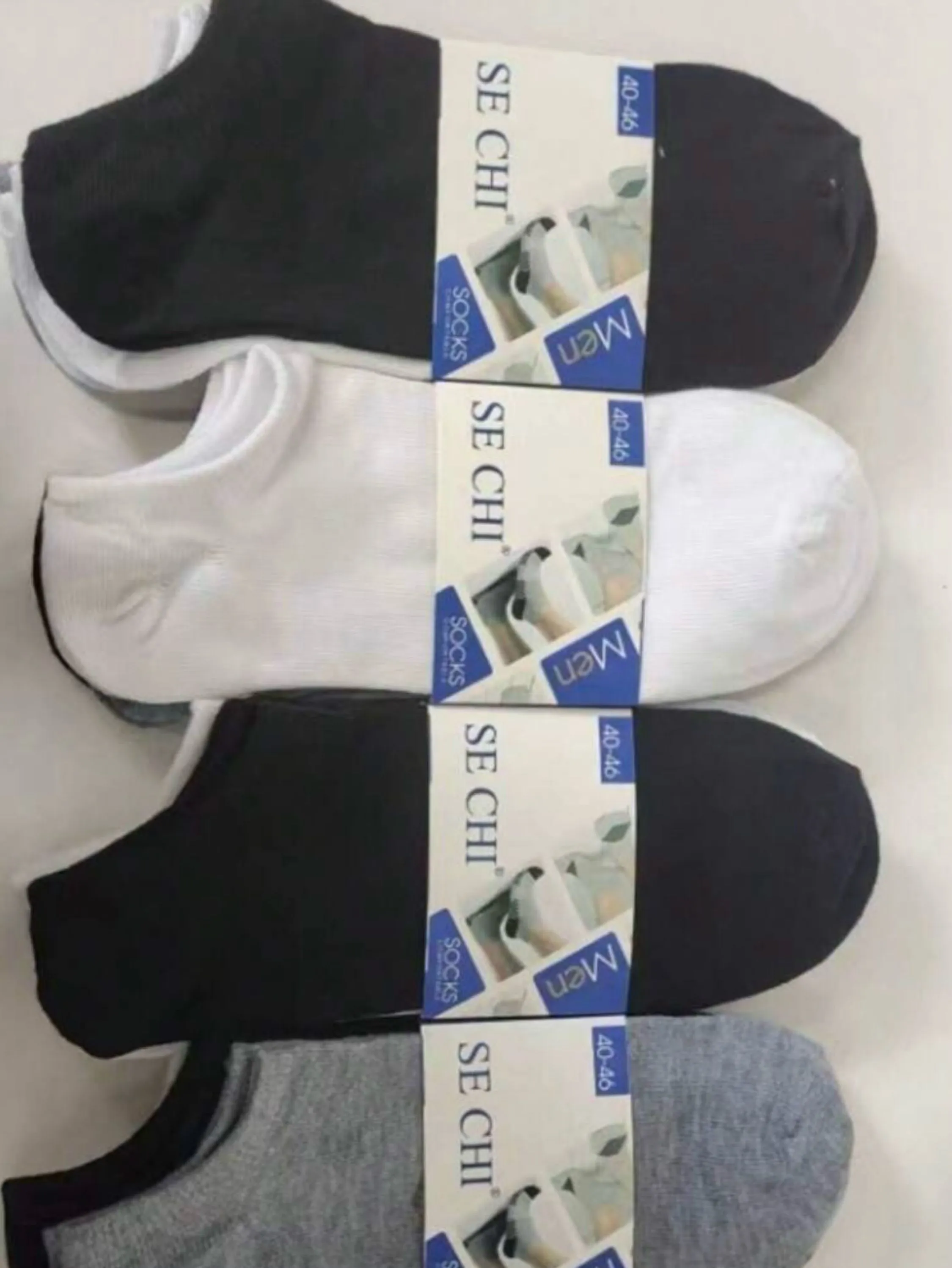 KIT -12 PARES MEIA MASCULINO DE SOQUETE SAPATILHA MODELO LISO ESTICA (40AO 46)