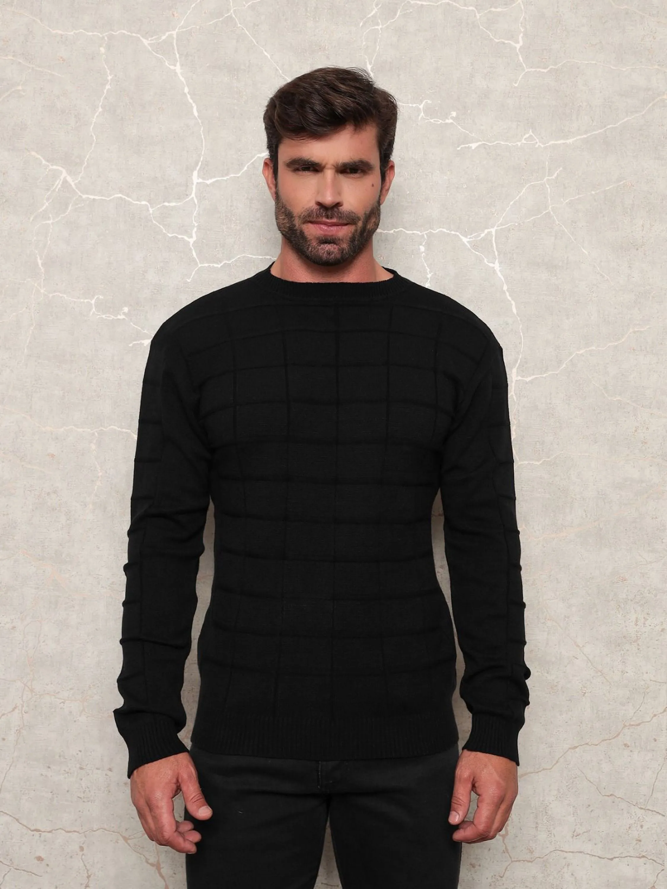SUÉTER MASCULINO DETRICÔ MODAL NERVURA NOVO COLEÇÃO 003