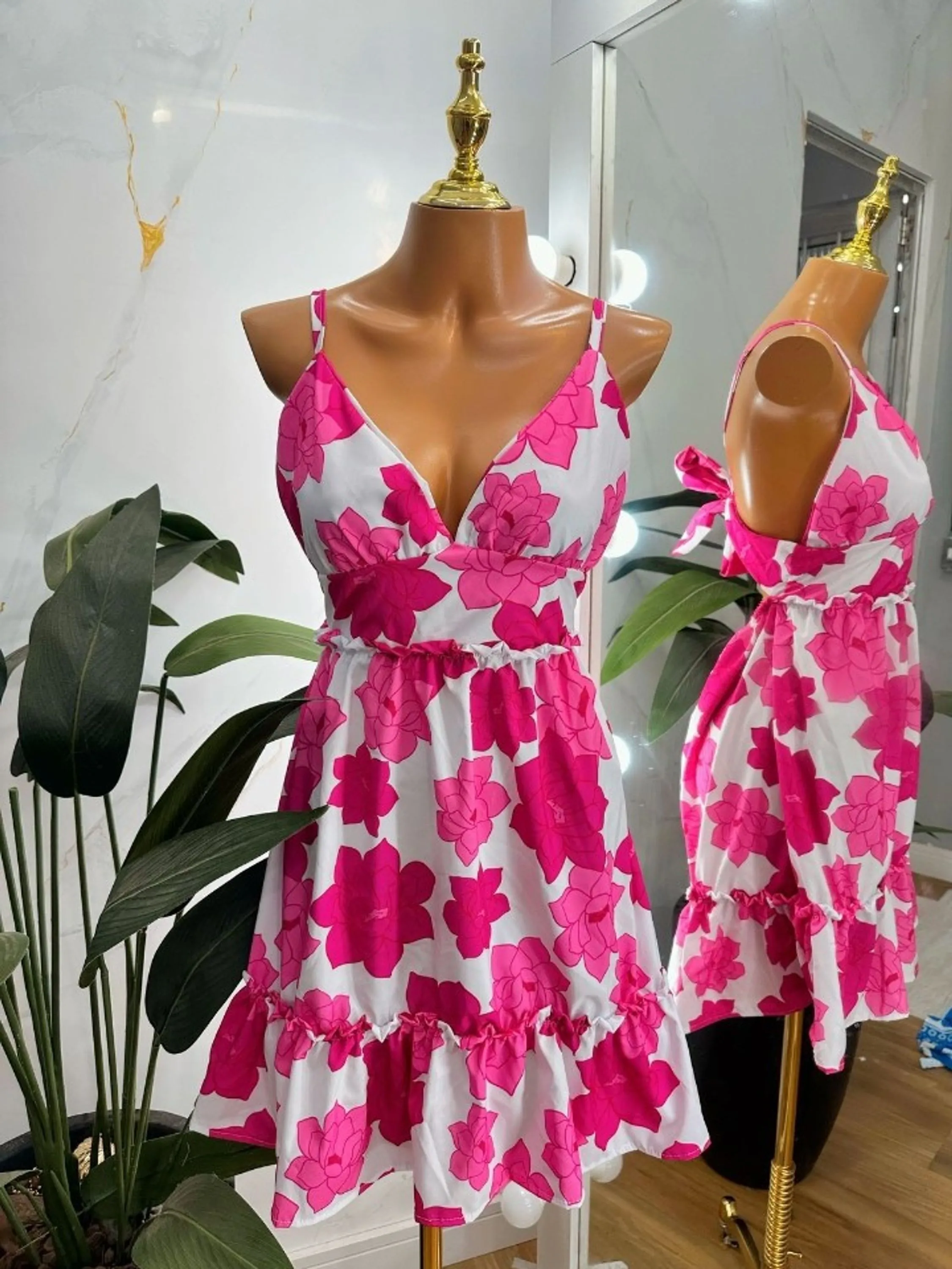 Vestido Alcinha Estampados Farme Barbie