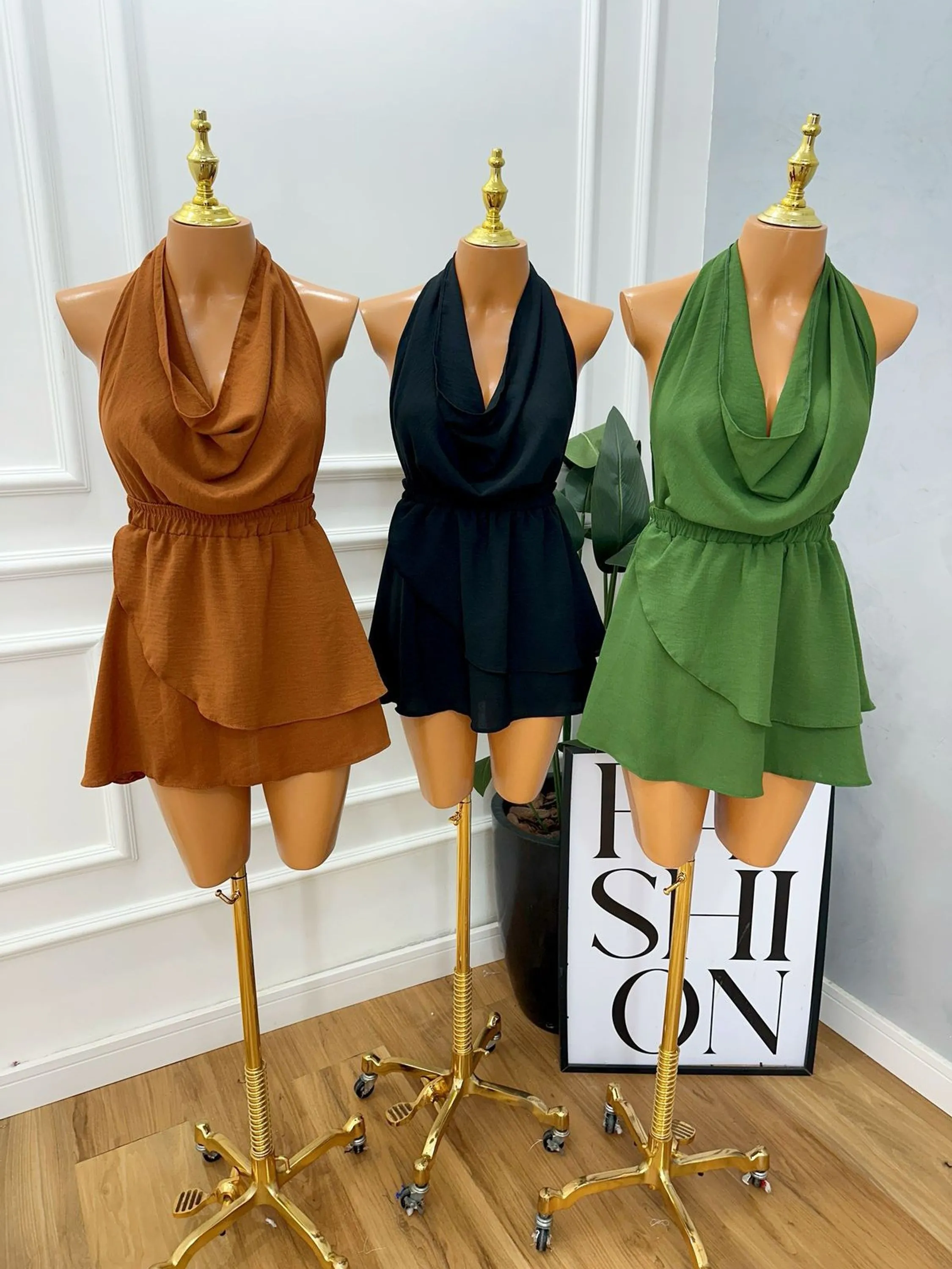 Vestido Curto Tecido Duna